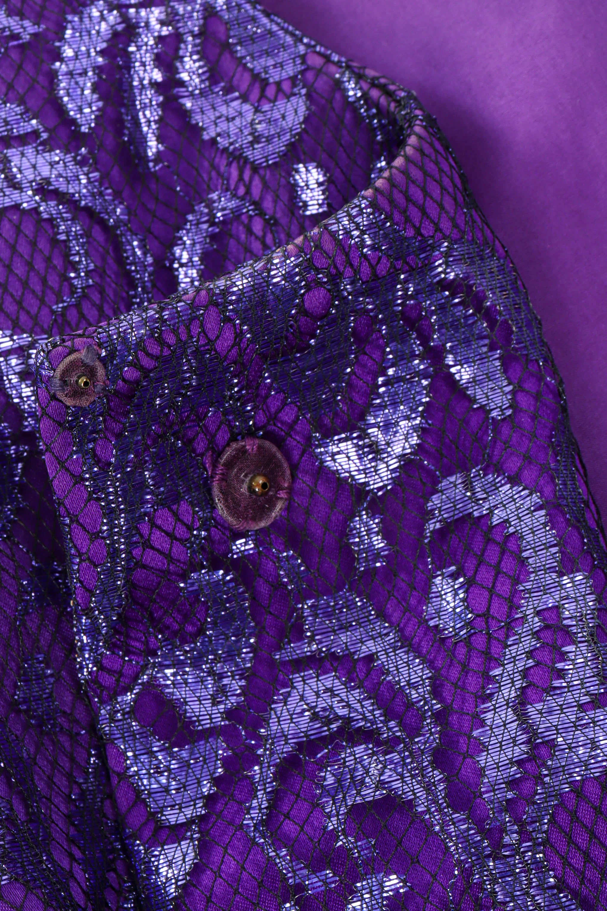 1980s Metallic Lace Fleur Jacket - Image 10