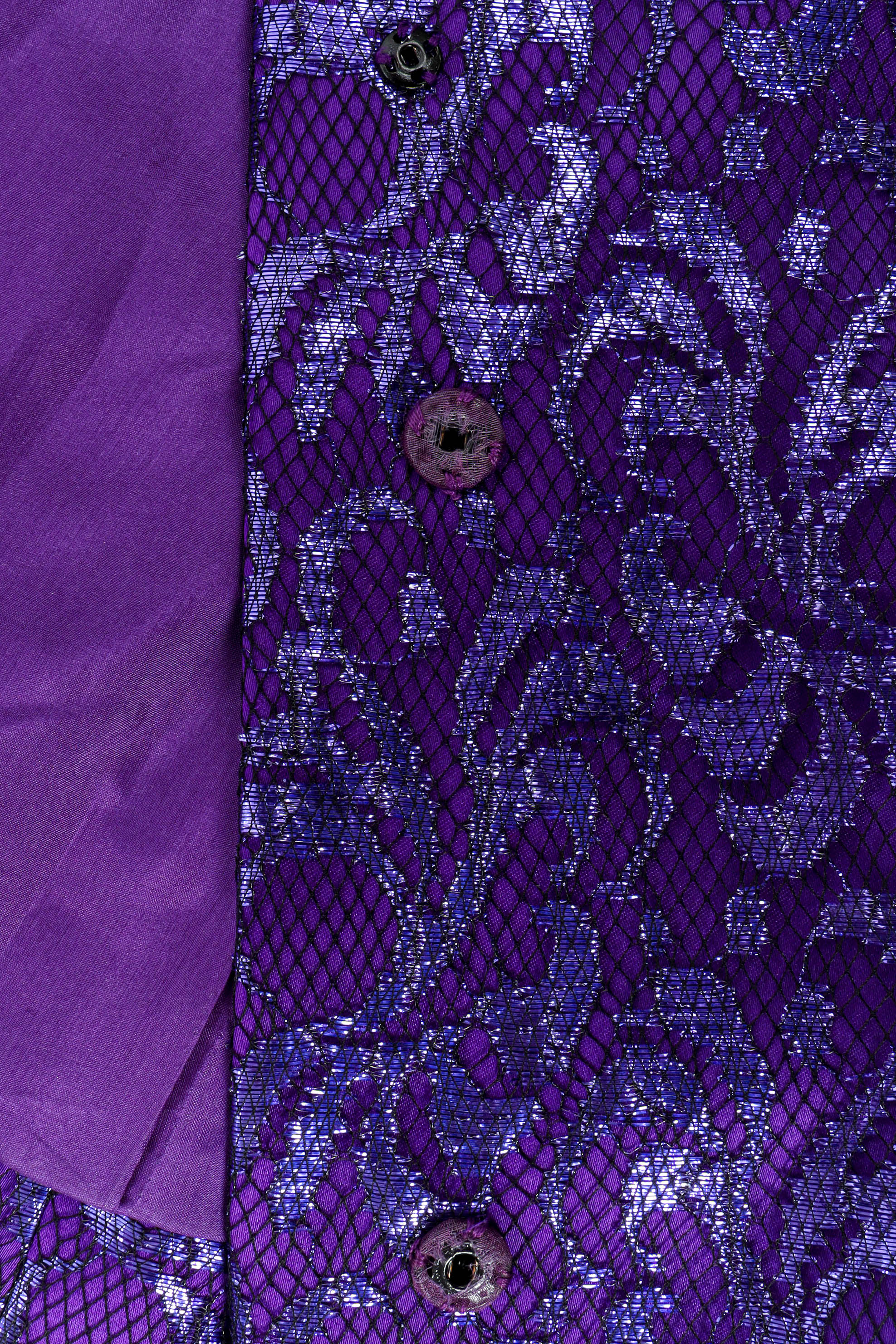 1980s Metallic Lace Fleur Jacket - Image 11