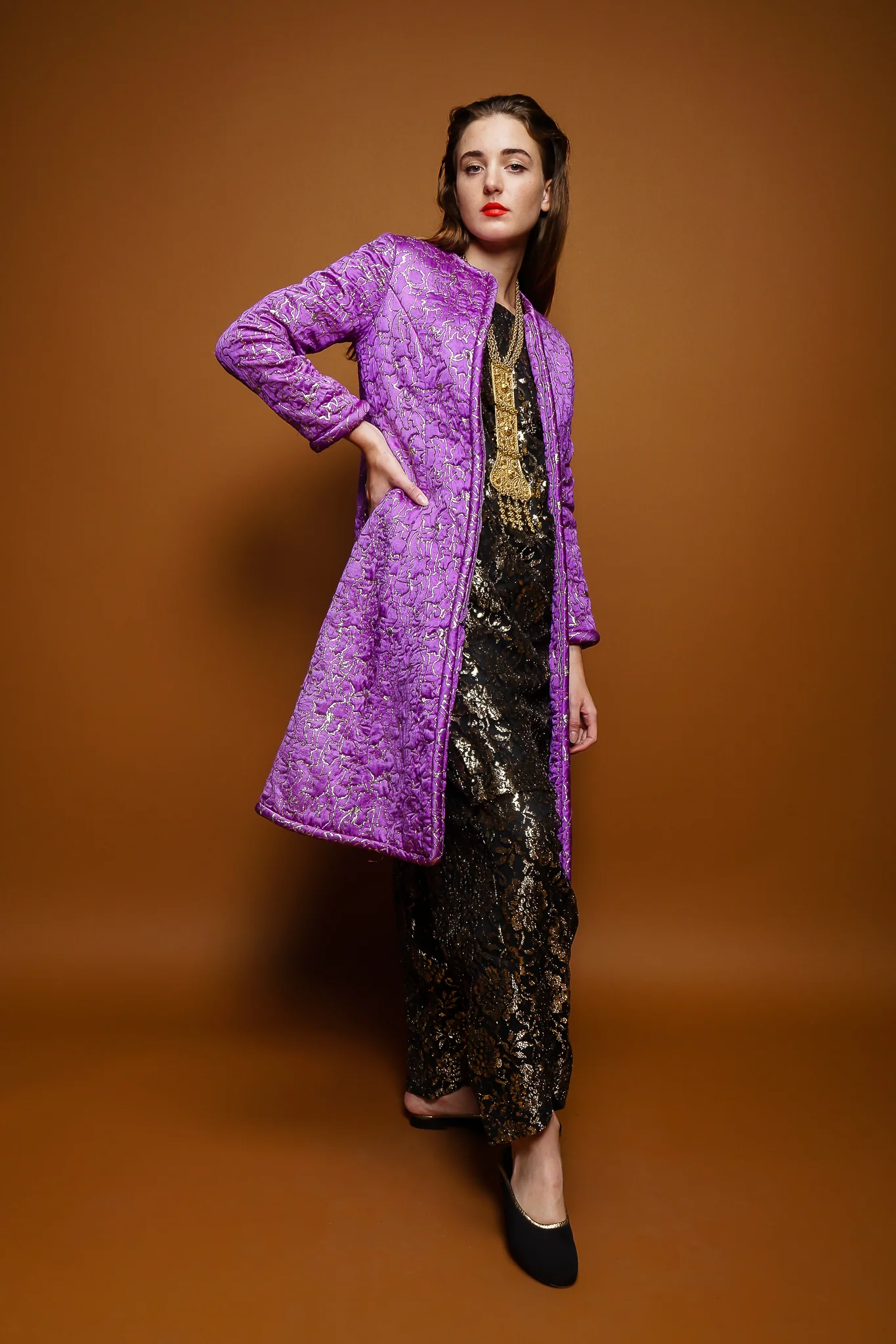 Metallic Lace Tunic & Pant Set - Image 3