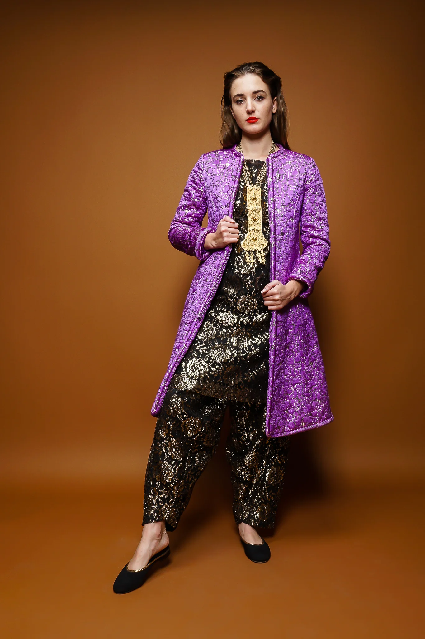 Metallic Lace Tunic & Pant Set - Image 4