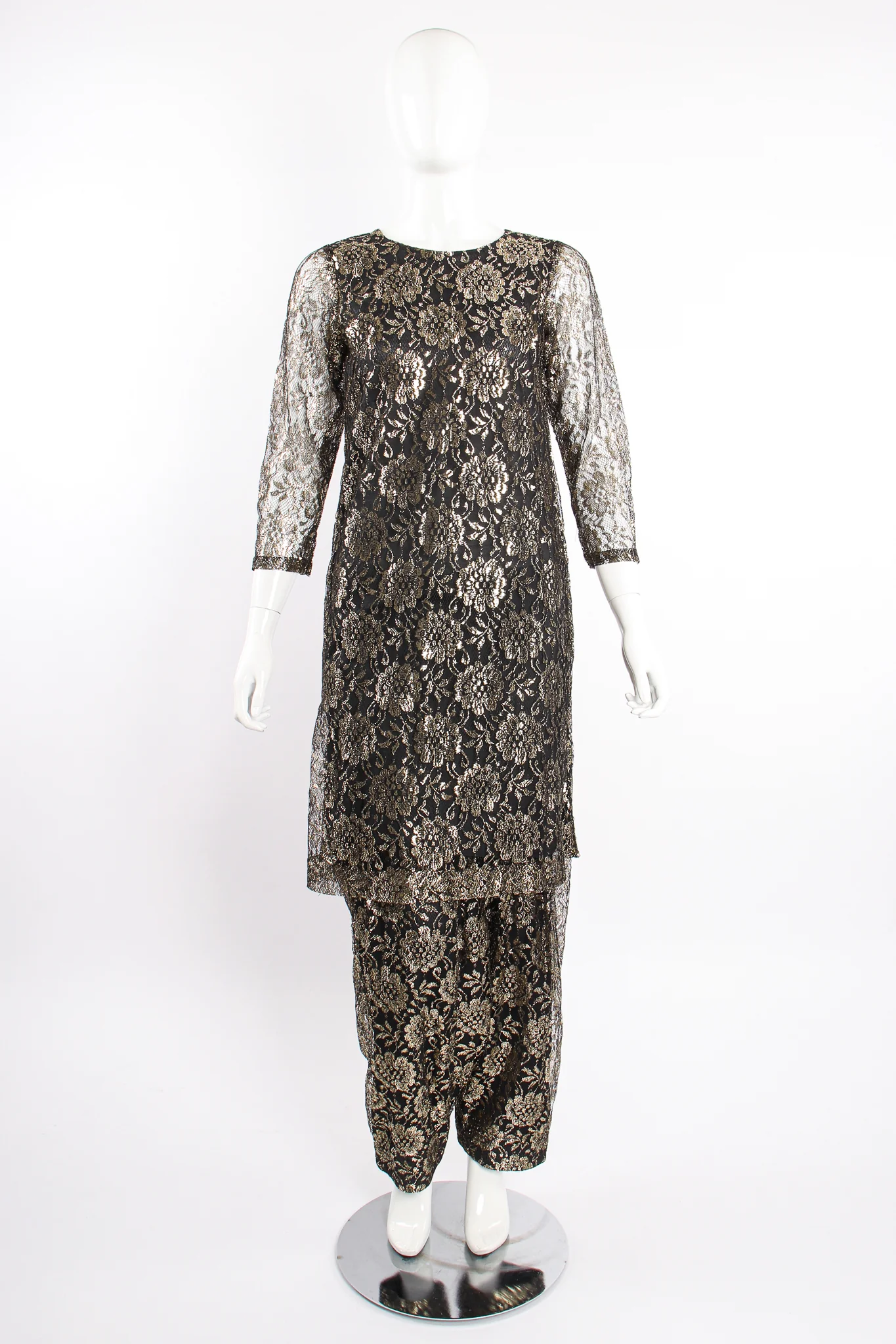 Metallic Lace Tunic & Pant Set - Image 6