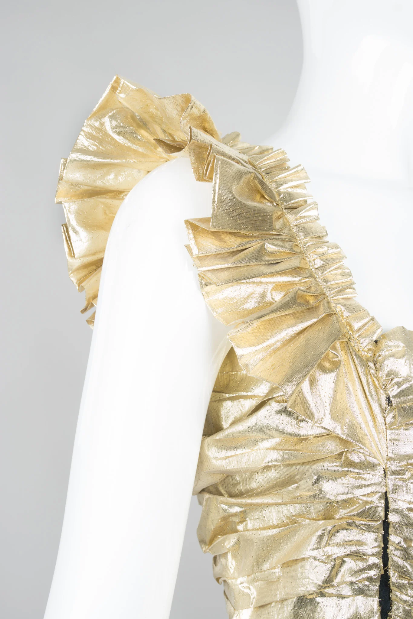 Metallic Lamé Belle Gown - Image 7