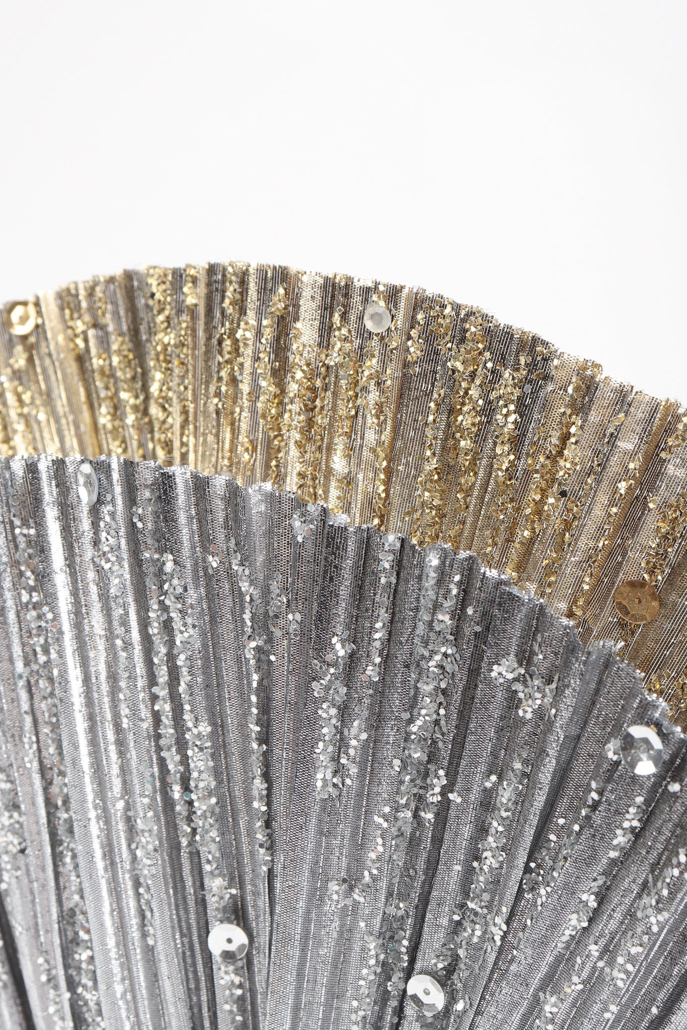 Metallic Lamé Crystal Fan Hat - Image 6