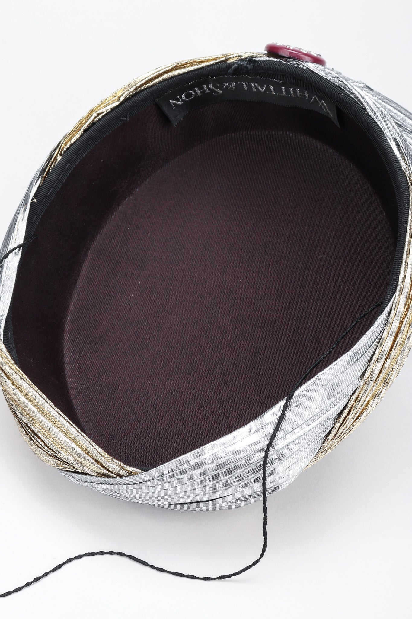 Metallic Lamé Crystal Fan Hat - Image 9