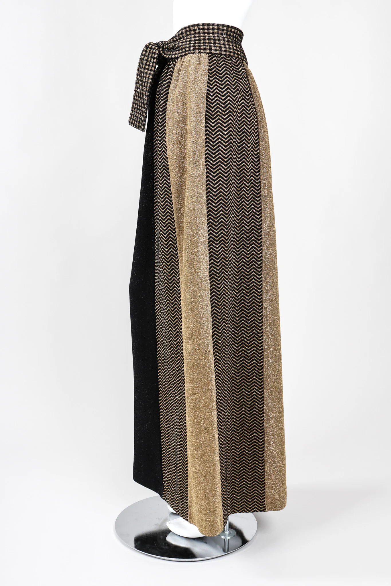 Metallic Lamé Knit Maxi Skirt - Image 4