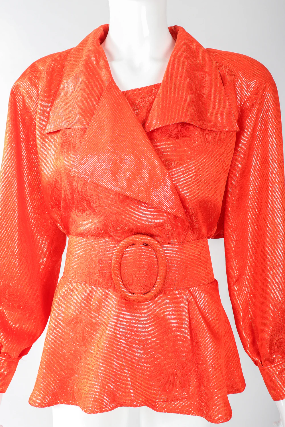 Metallic Lamé Trench Top - Image 2