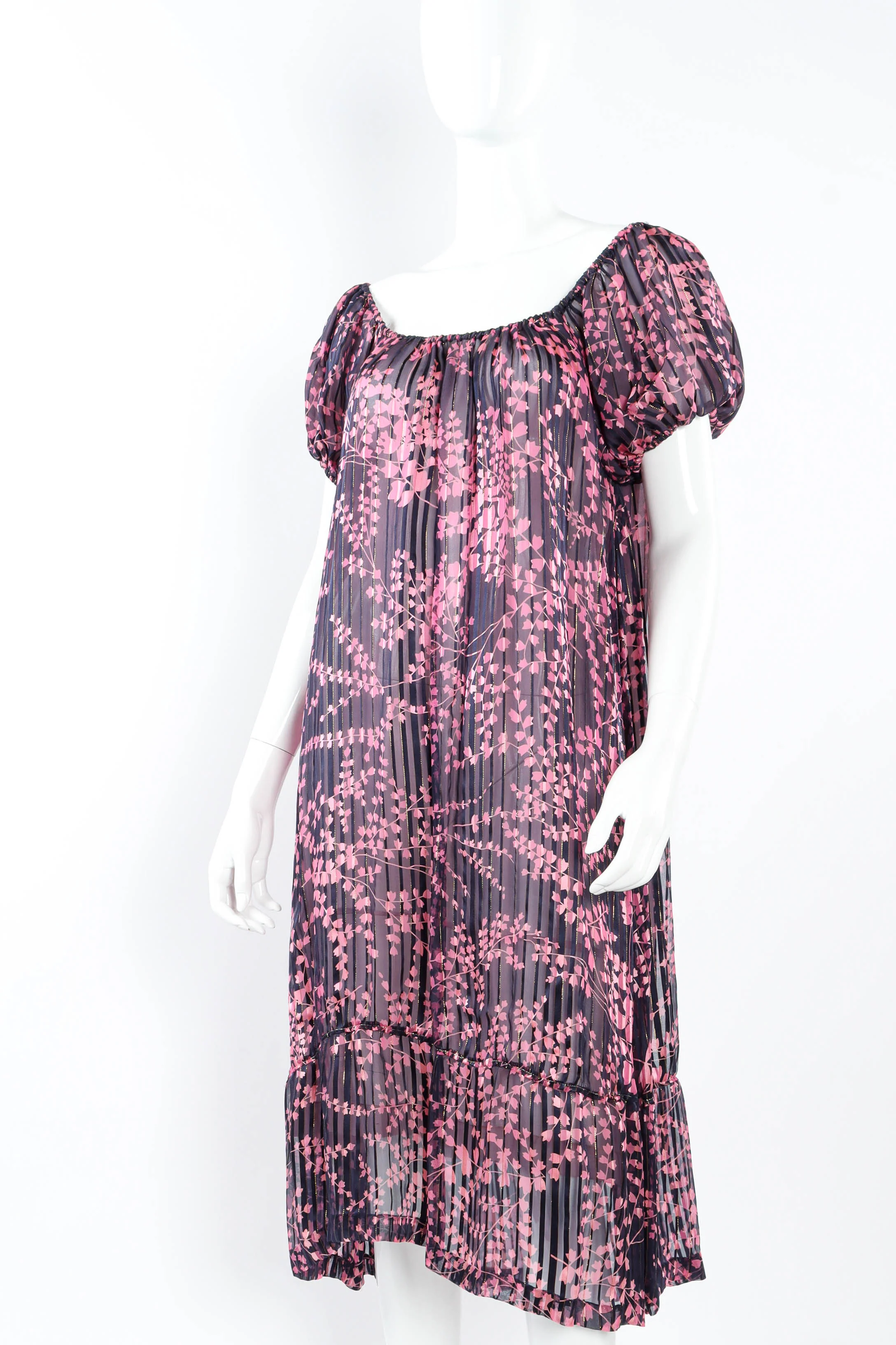 Metallic Leaf Tunic Dress - Image 2