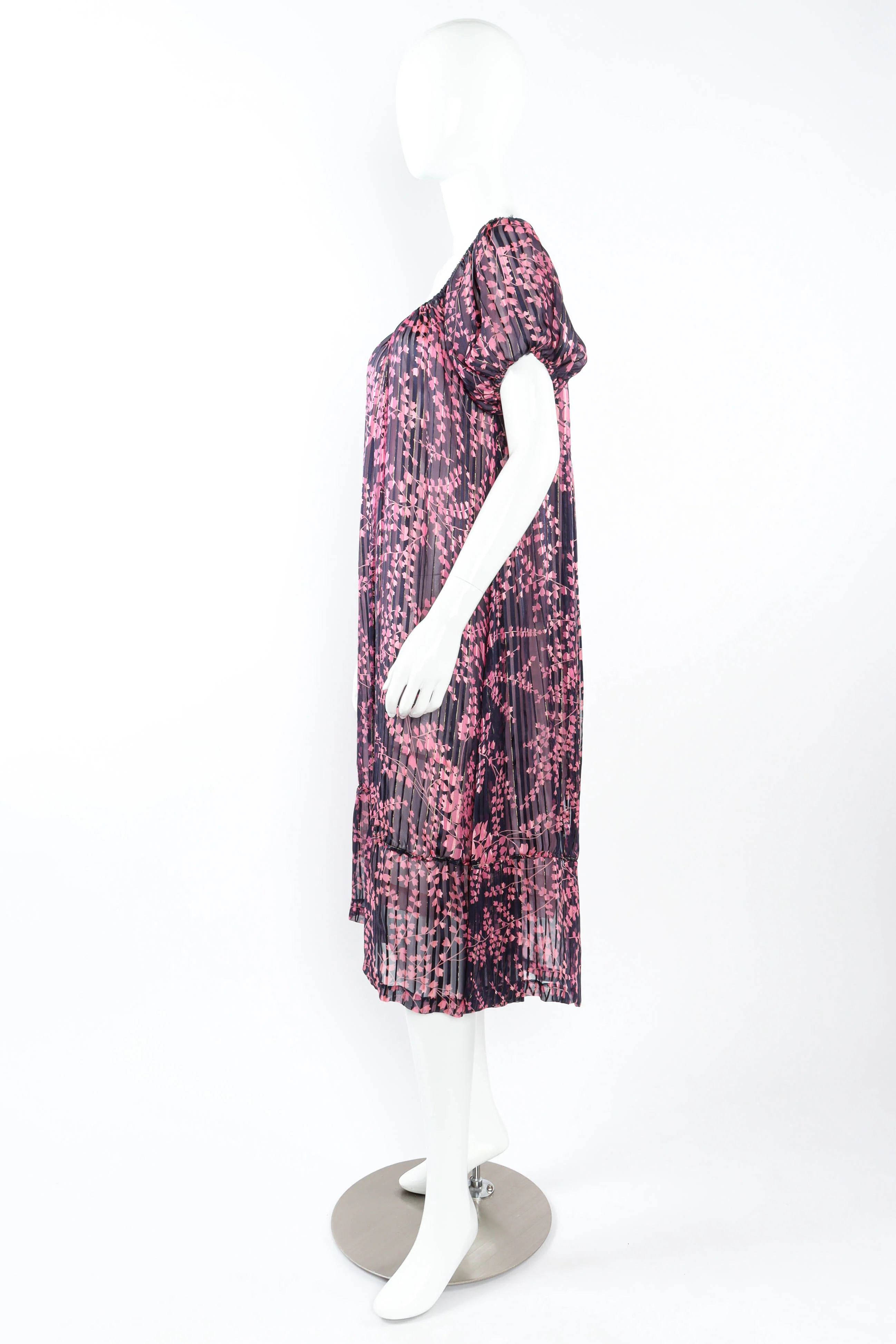 Metallic Leaf Tunic Dress - Image 3