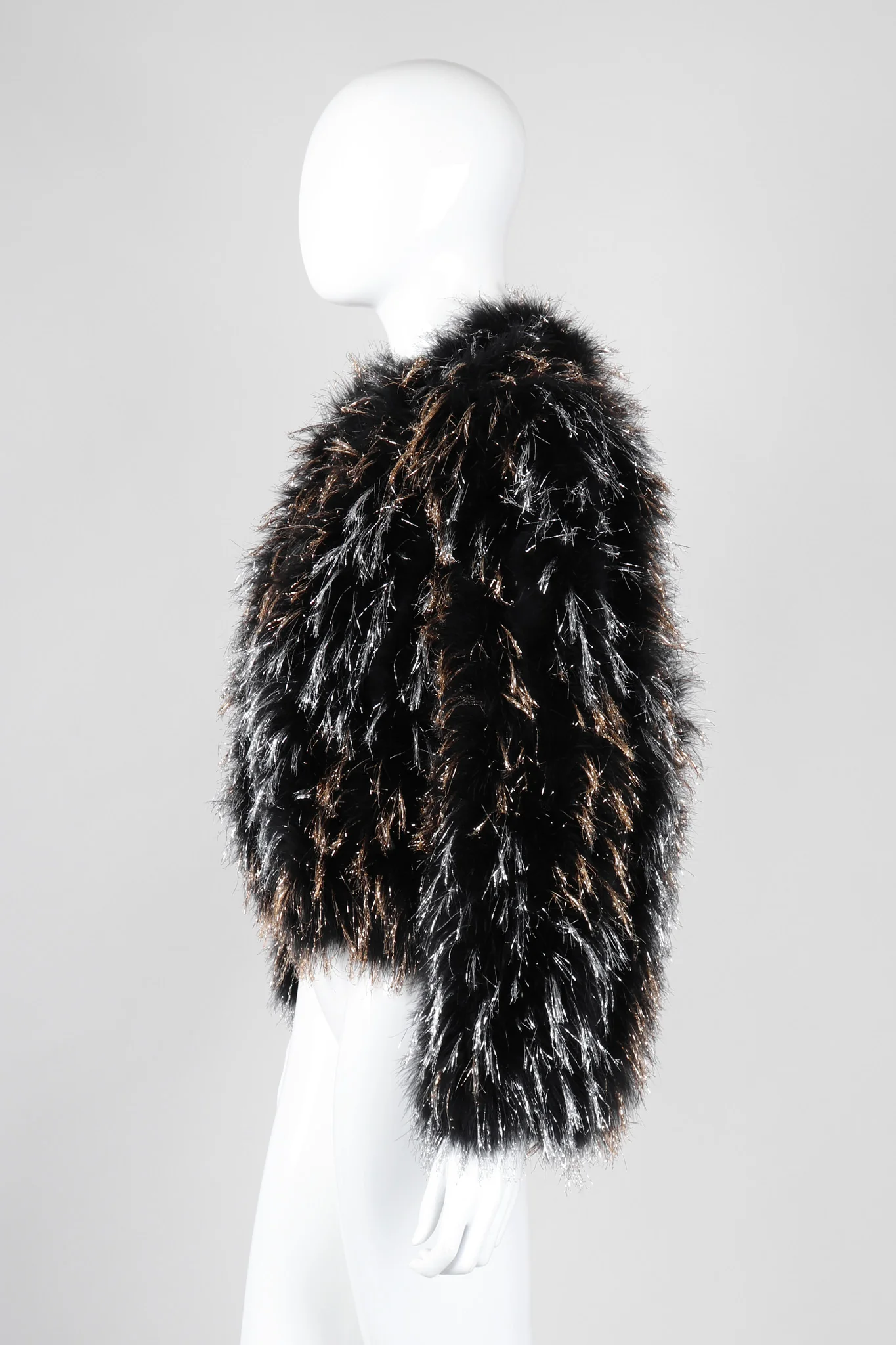 Metallic Marabou Tinsel Jacket - Image 5