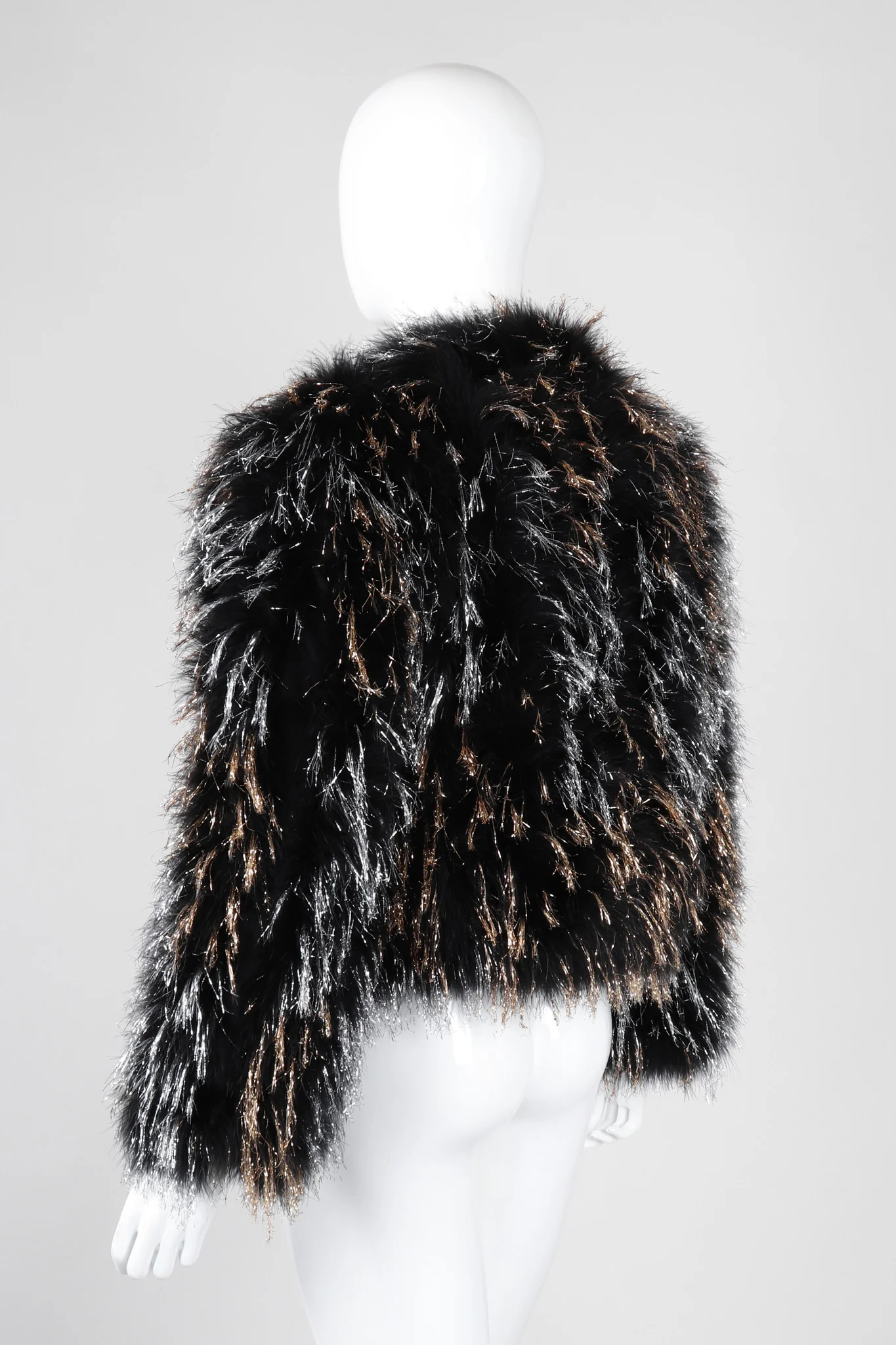 Metallic Marabou Tinsel Jacket - Image 6