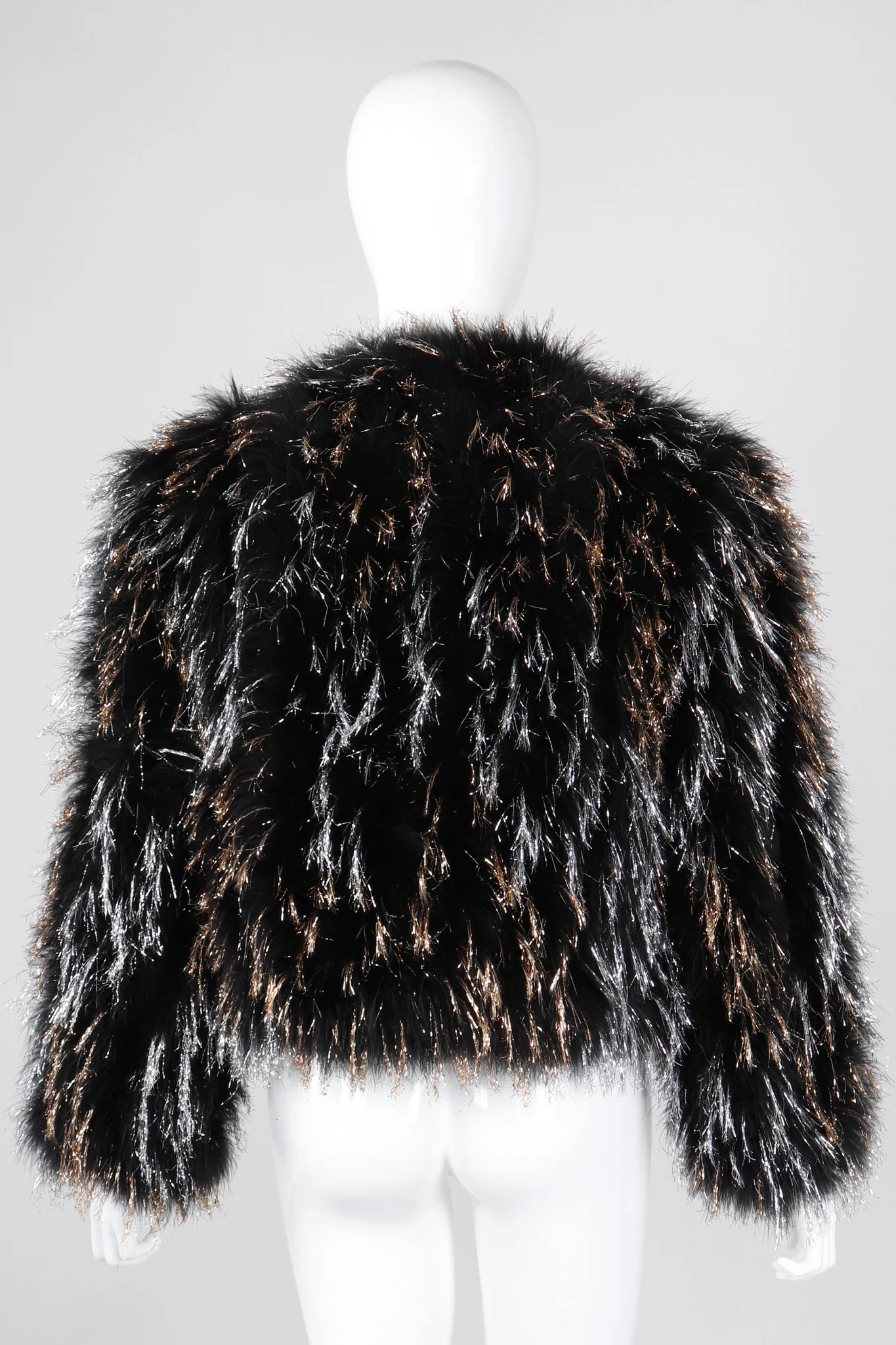 Metallic Marabou Tinsel Jacket - Image 7