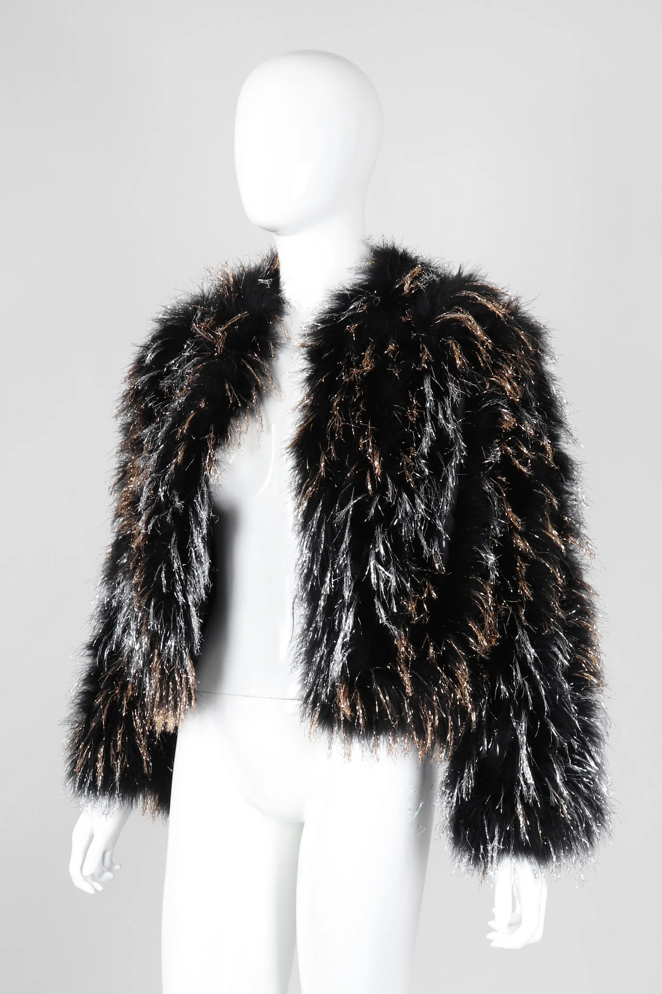 Metallic Marabou Tinsel Jacket - Image 8
