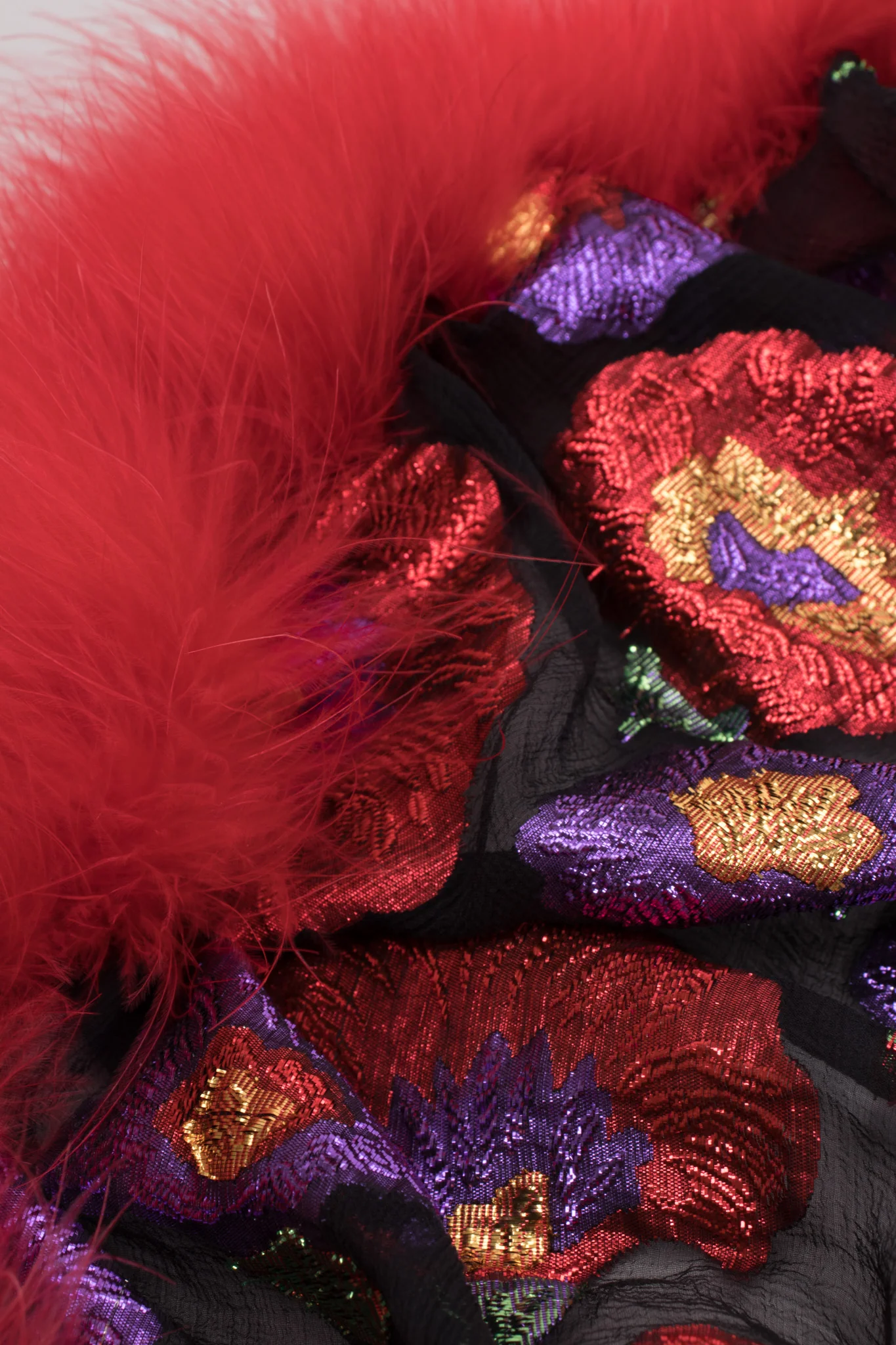 Metallic Marabou Bedroom Jacket - Image 12
