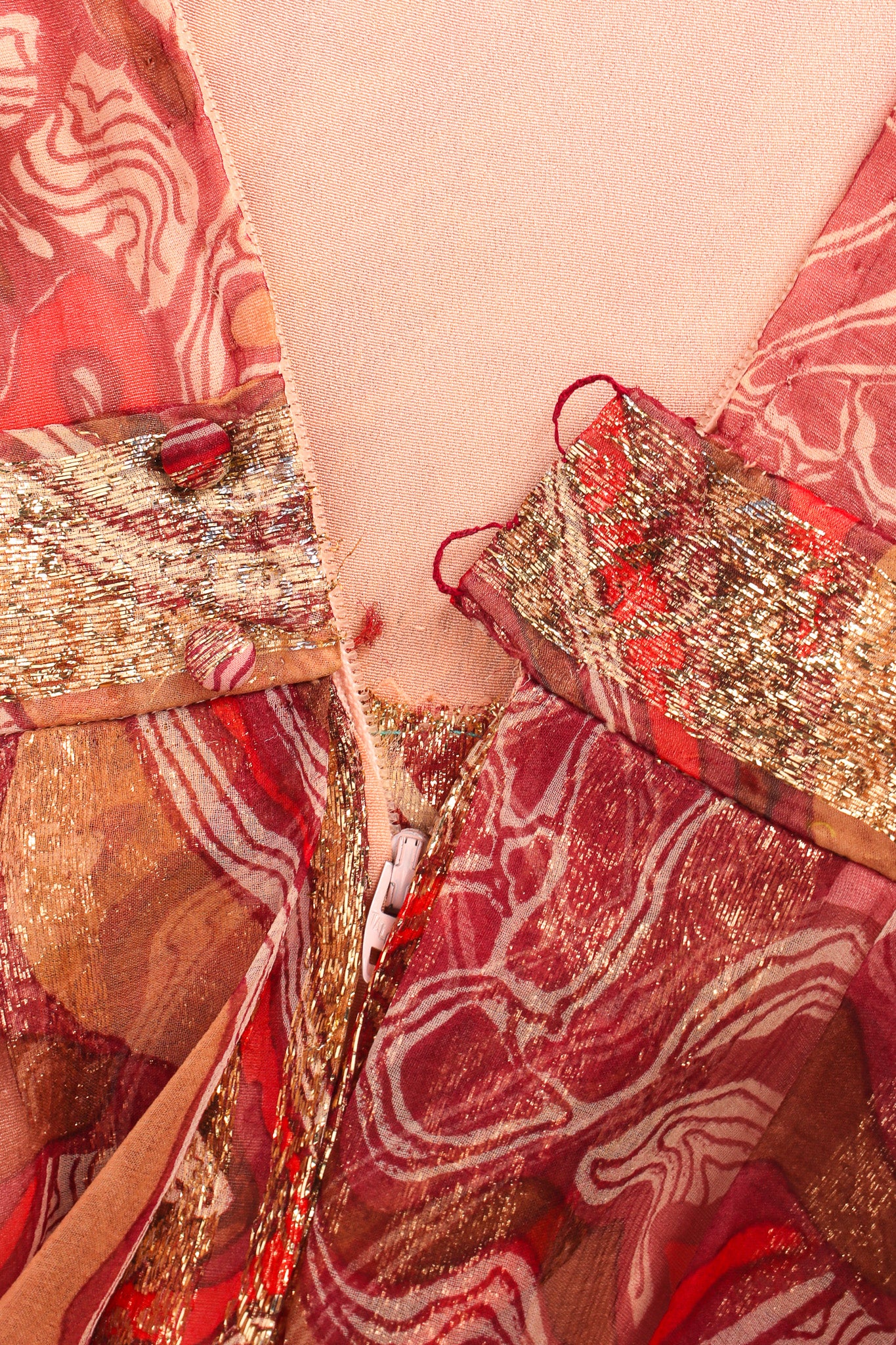 Metallic Moiré Pleated Dress - Image 6