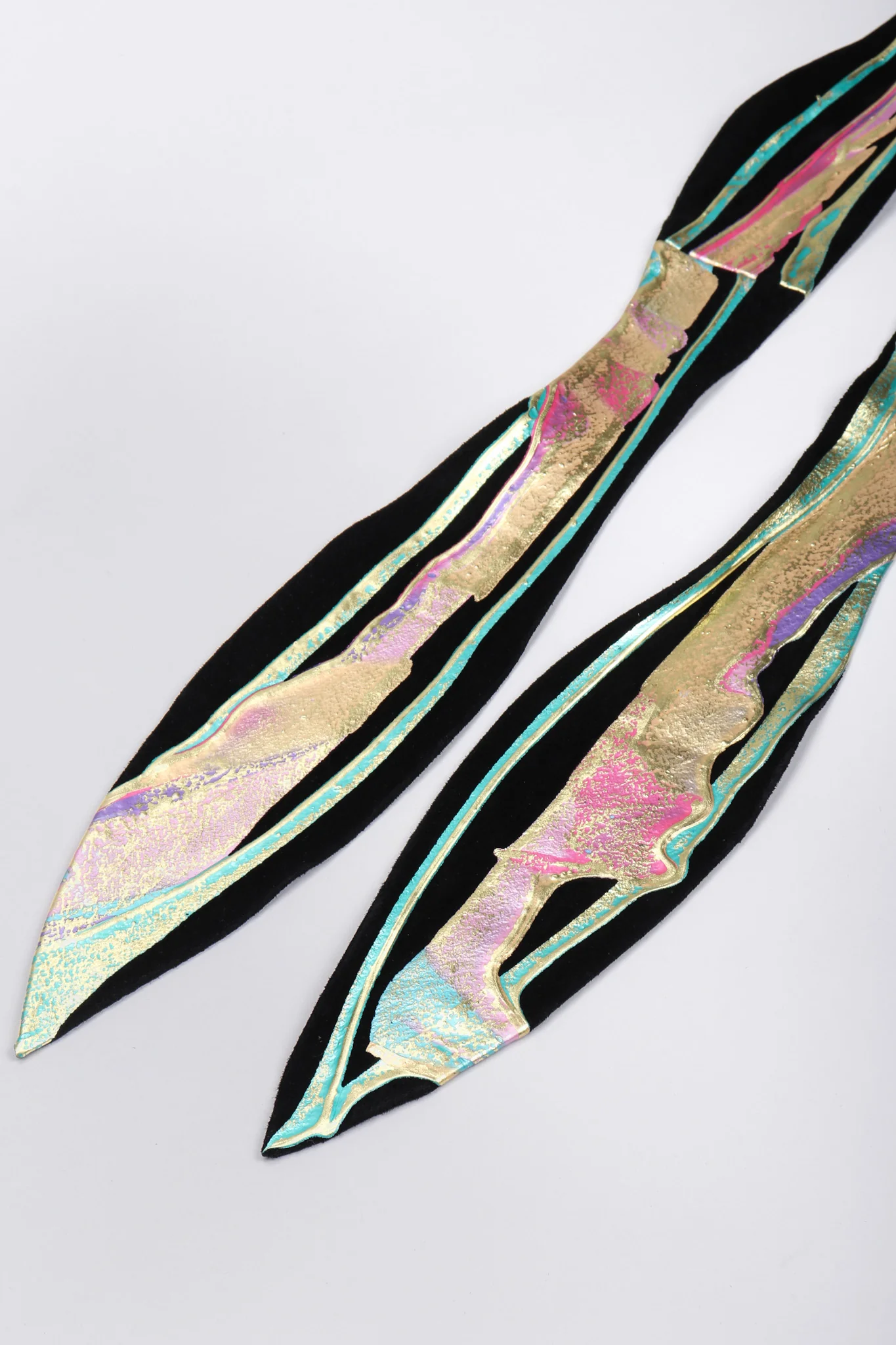 Belted Metallic Paint Pour Jacket - Image 15