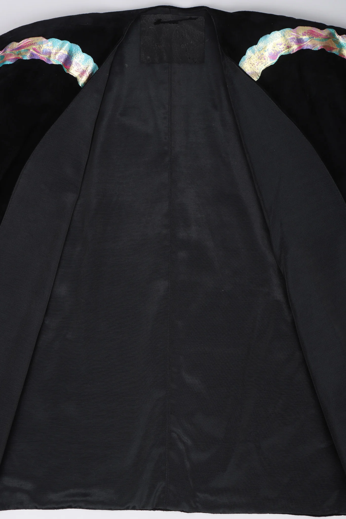 Belted Metallic Paint Pour Jacket - Image 19