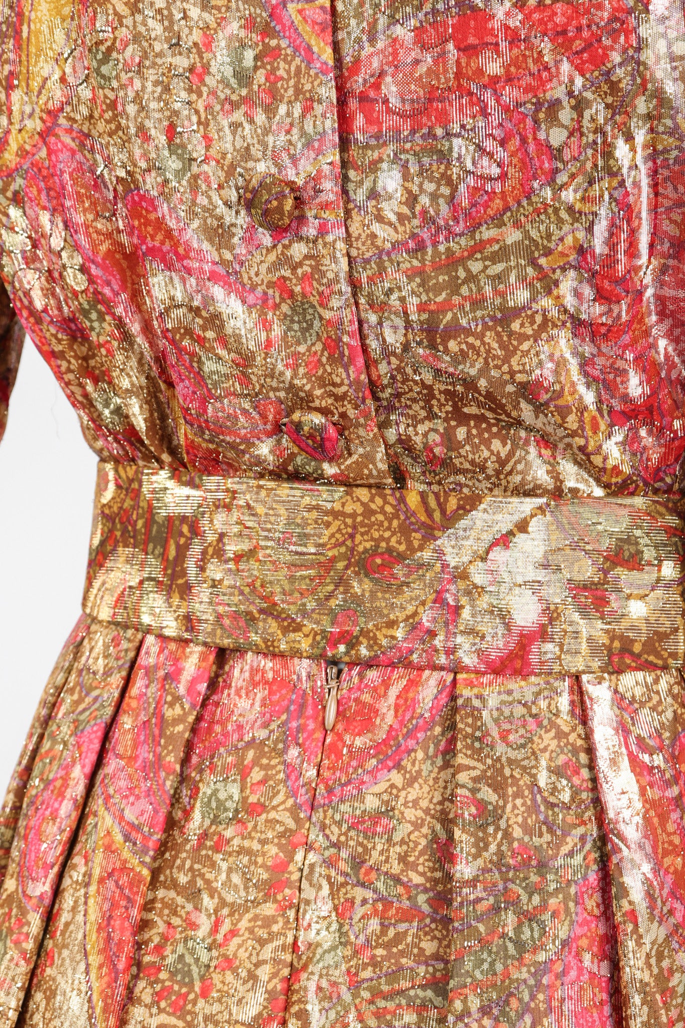 Metallic Paisley Cocktail Dress - Image 9