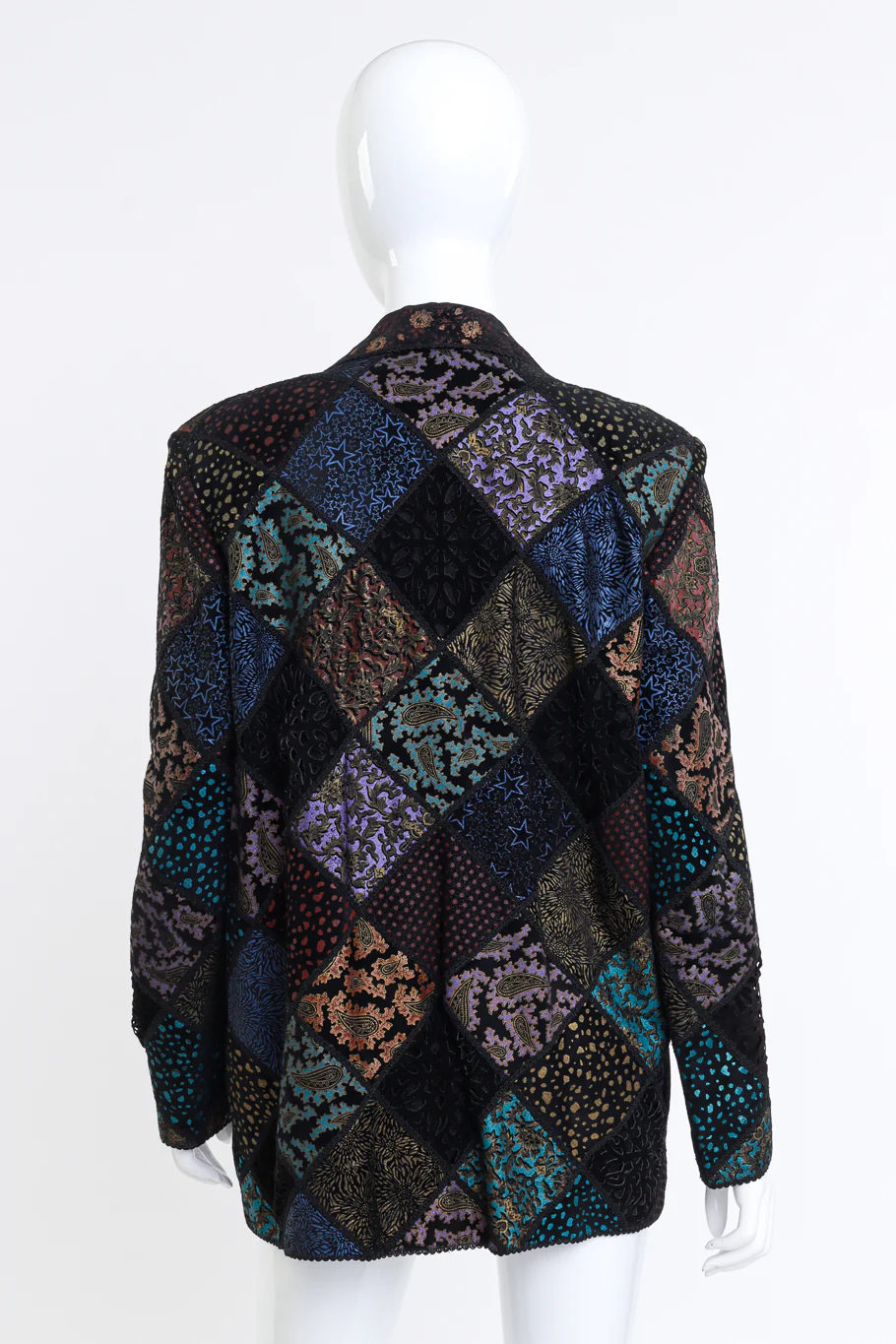 Metallic Patchwork Suede Jacket - Image 4