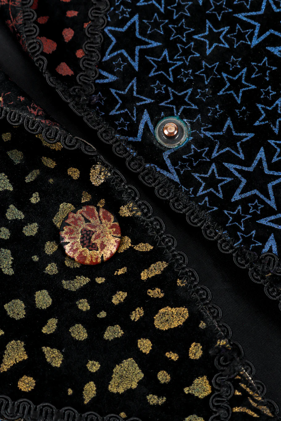 Metallic Patchwork Suede Jacket - Image 7