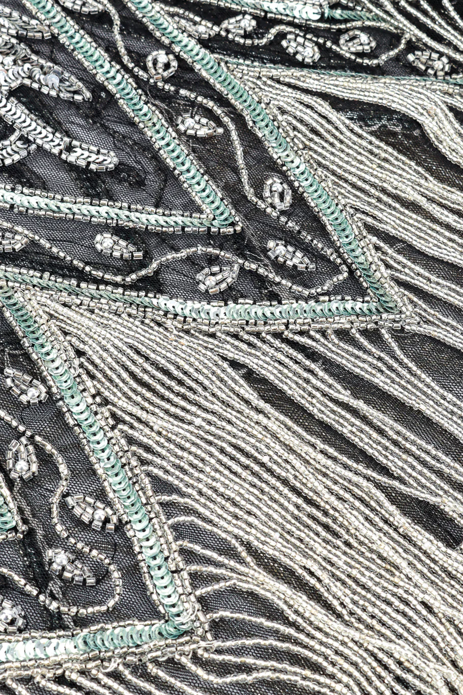 Metallic Pearly Beaded Fringe Flapper Dress - Image 6