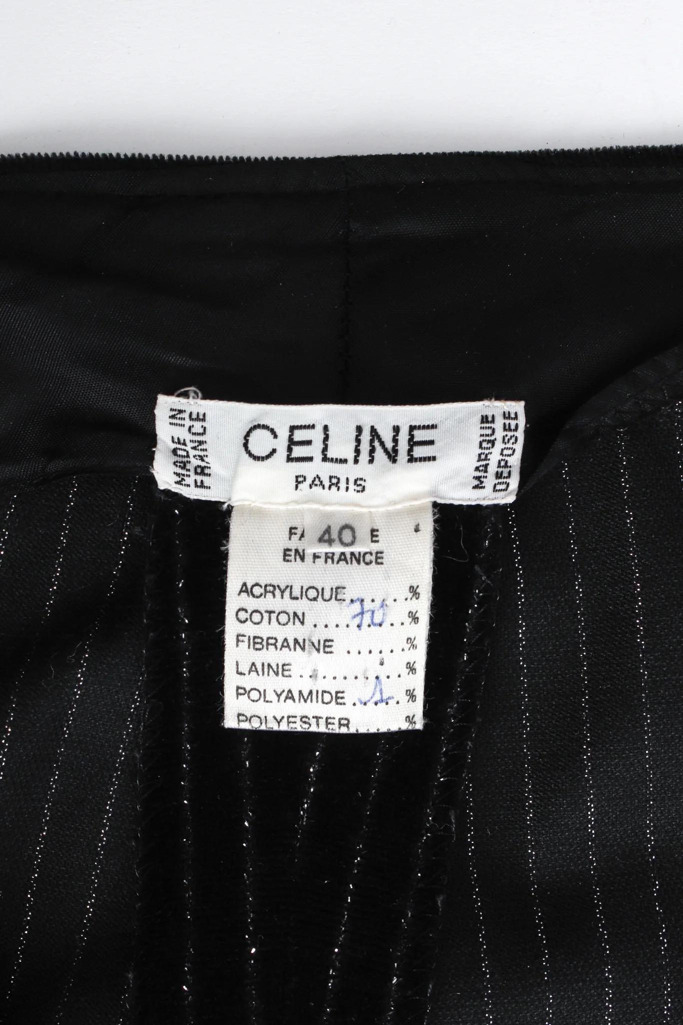 Metallic Pinstripe Velvet Pant - Image 11