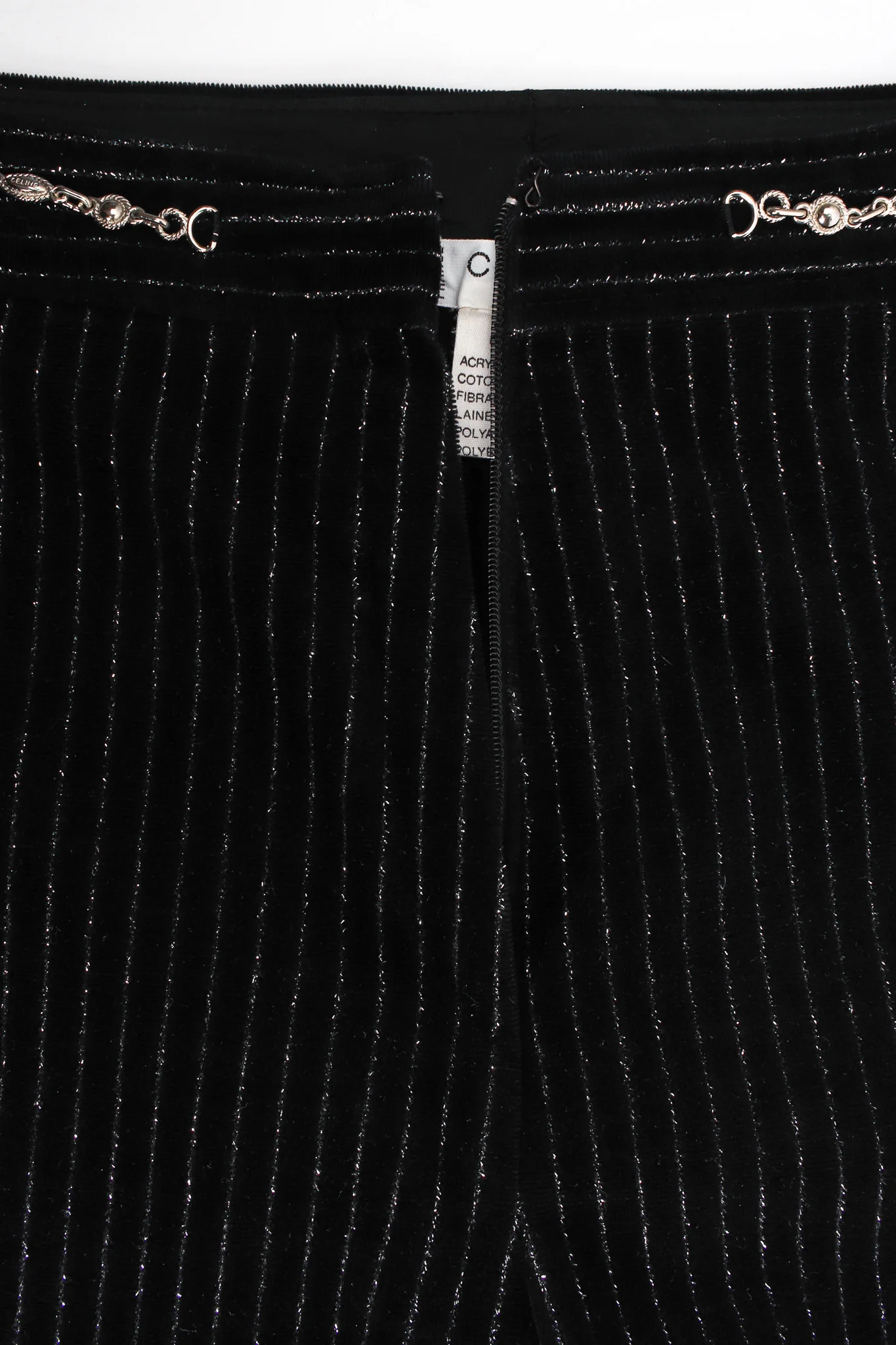 Metallic Pinstripe Velvet Pant - Image 5