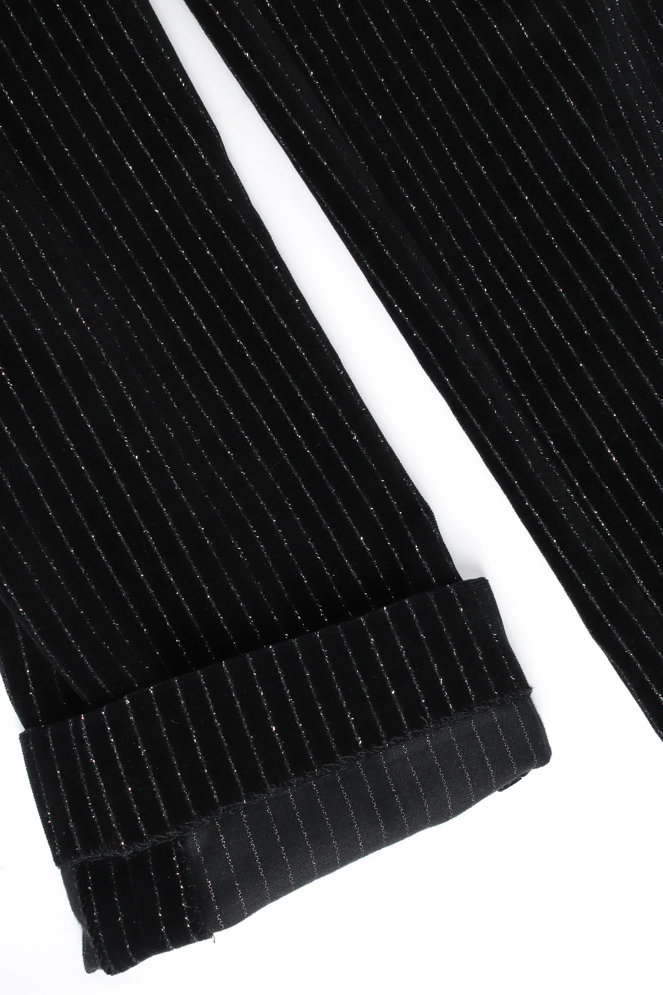 Metallic Pinstripe Velvet Pant - Image 8