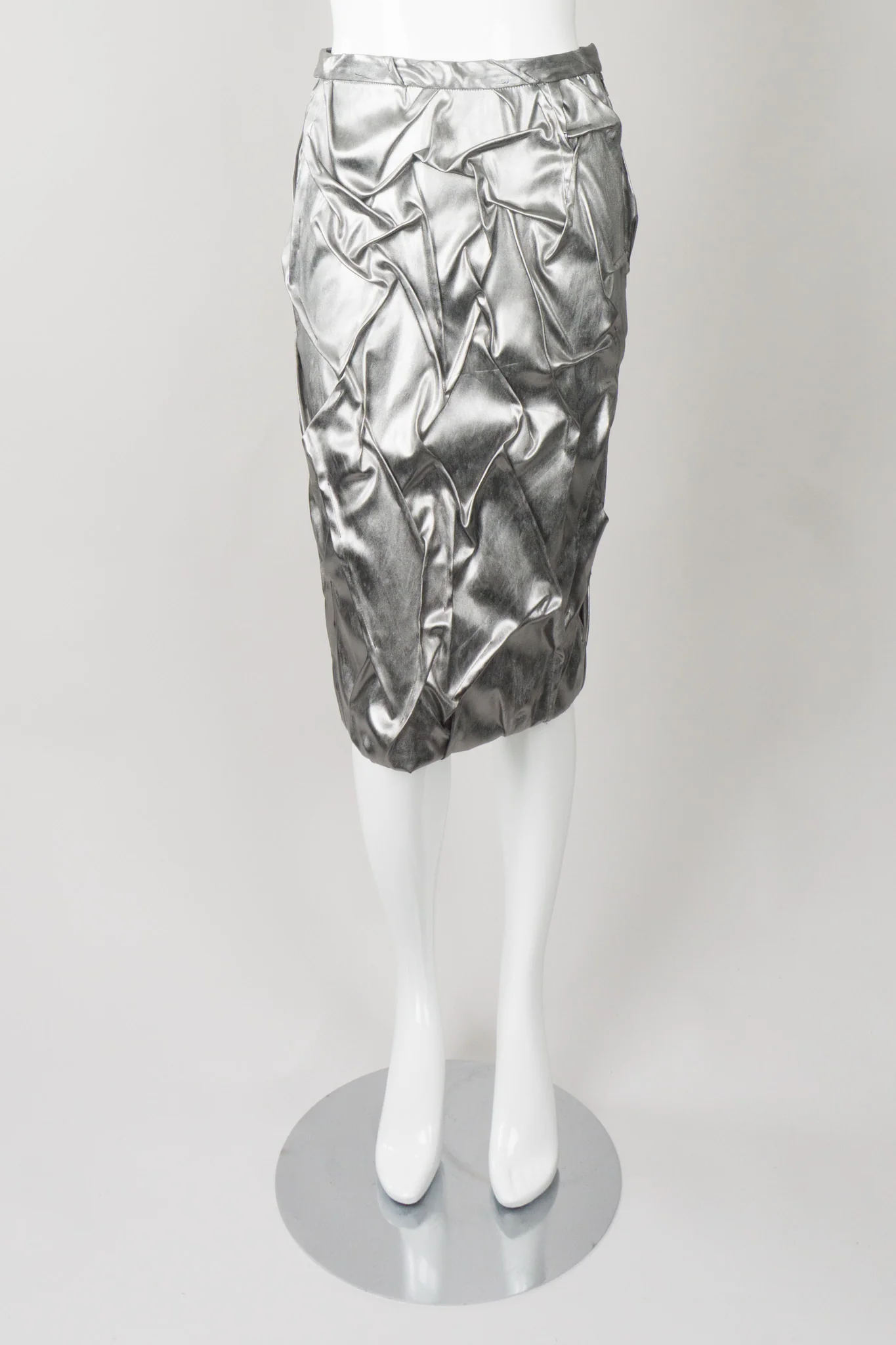 Metallic Pintuck Crinkle Skirt - Image 3