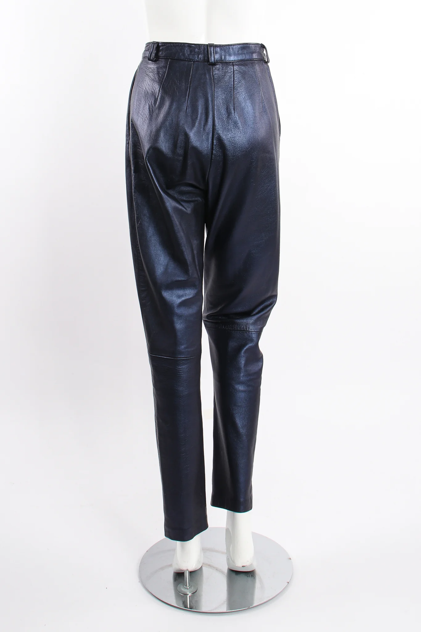 Metallic Pleated Leather Pant - Image 6