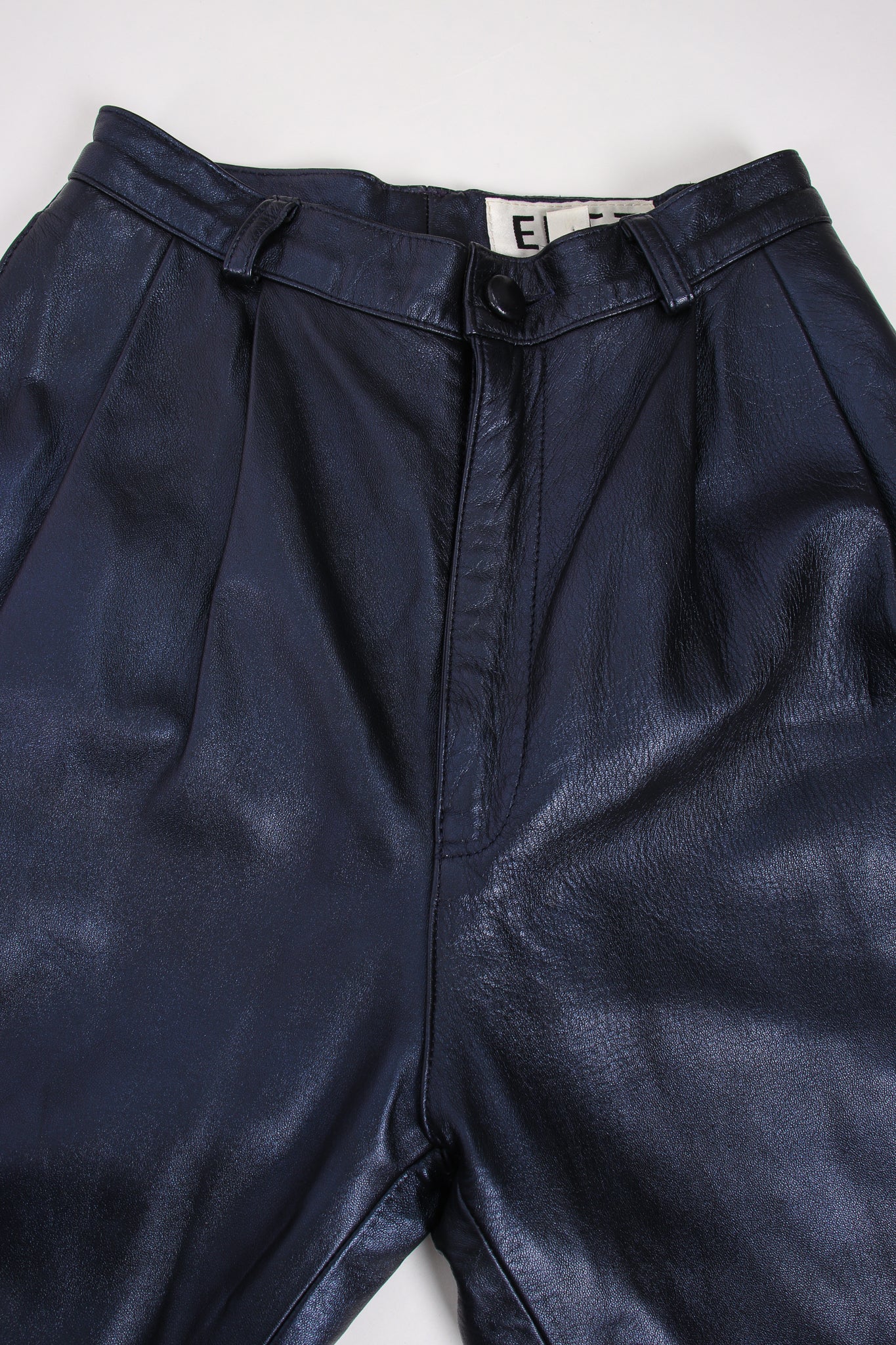 Metallic Pleated Leather Pant - Image 7