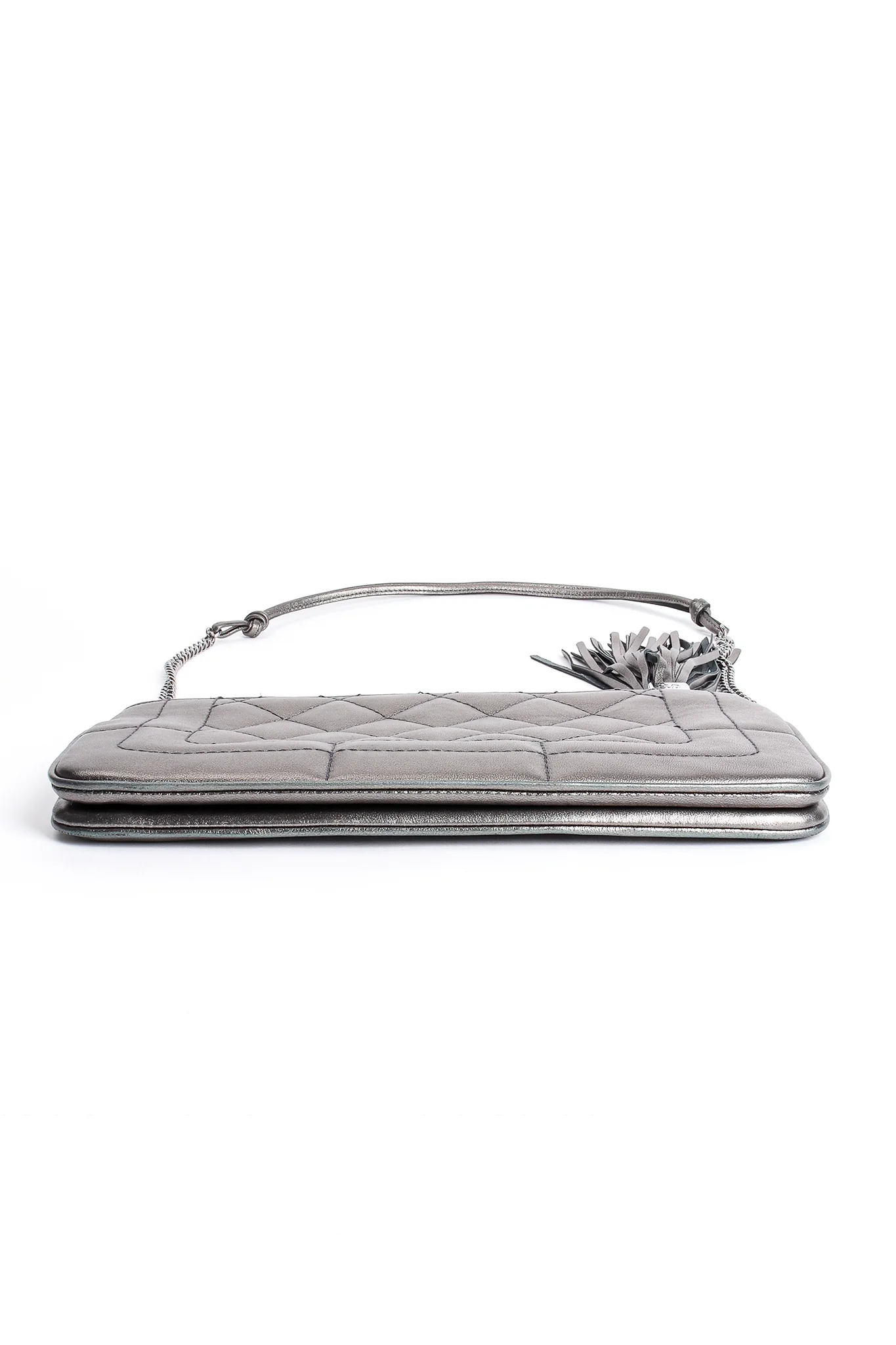 Metallic Quilted Tassel Shoulder Bag - Image 10