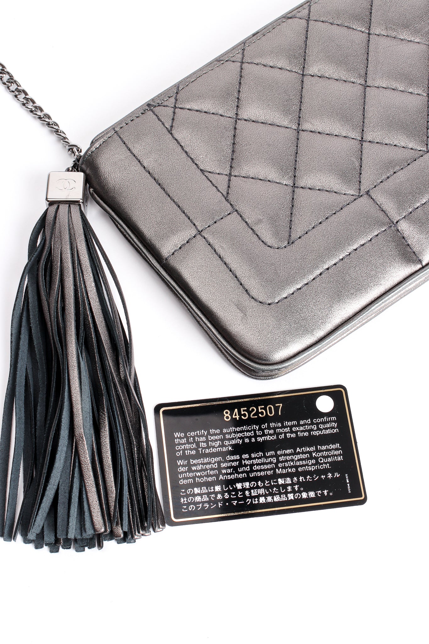 Metallic Quilted Tassel Shoulder Bag - Image 17