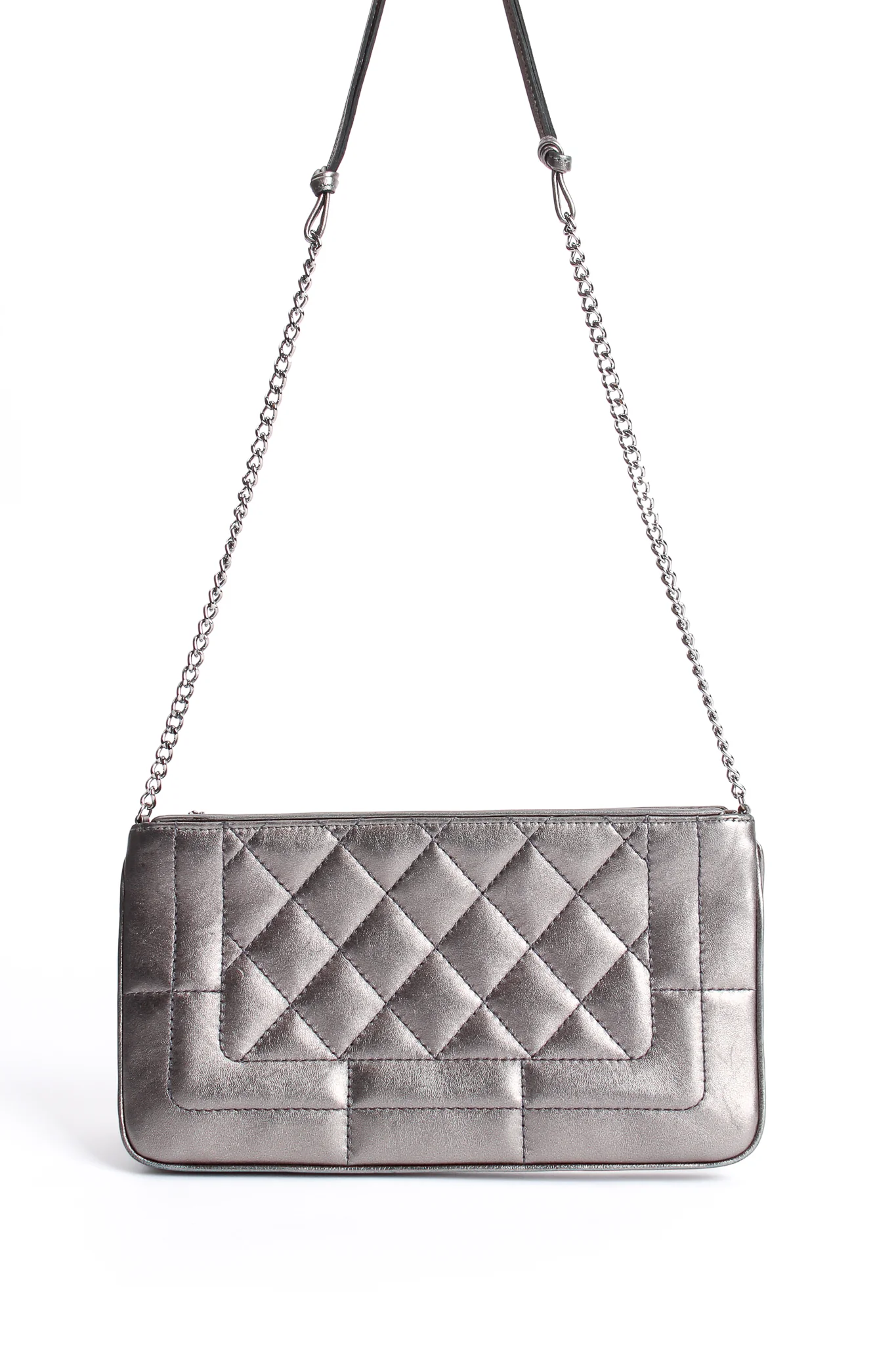 Metallic Quilted Tassel Shoulder Bag - Image 8