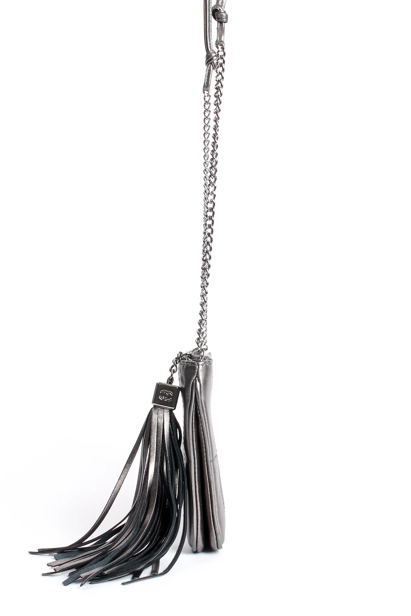 Metallic Quilted Tassel Shoulder Bag - Image 9
