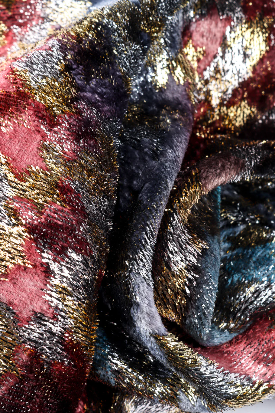 Metallic Silk Velvet Dress - Image 10