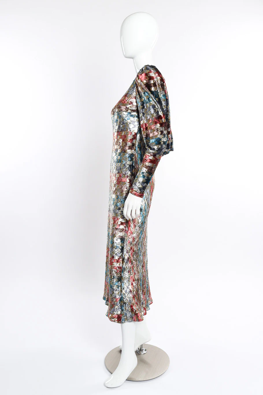 Metallic Silk Velvet Dress - Image 2