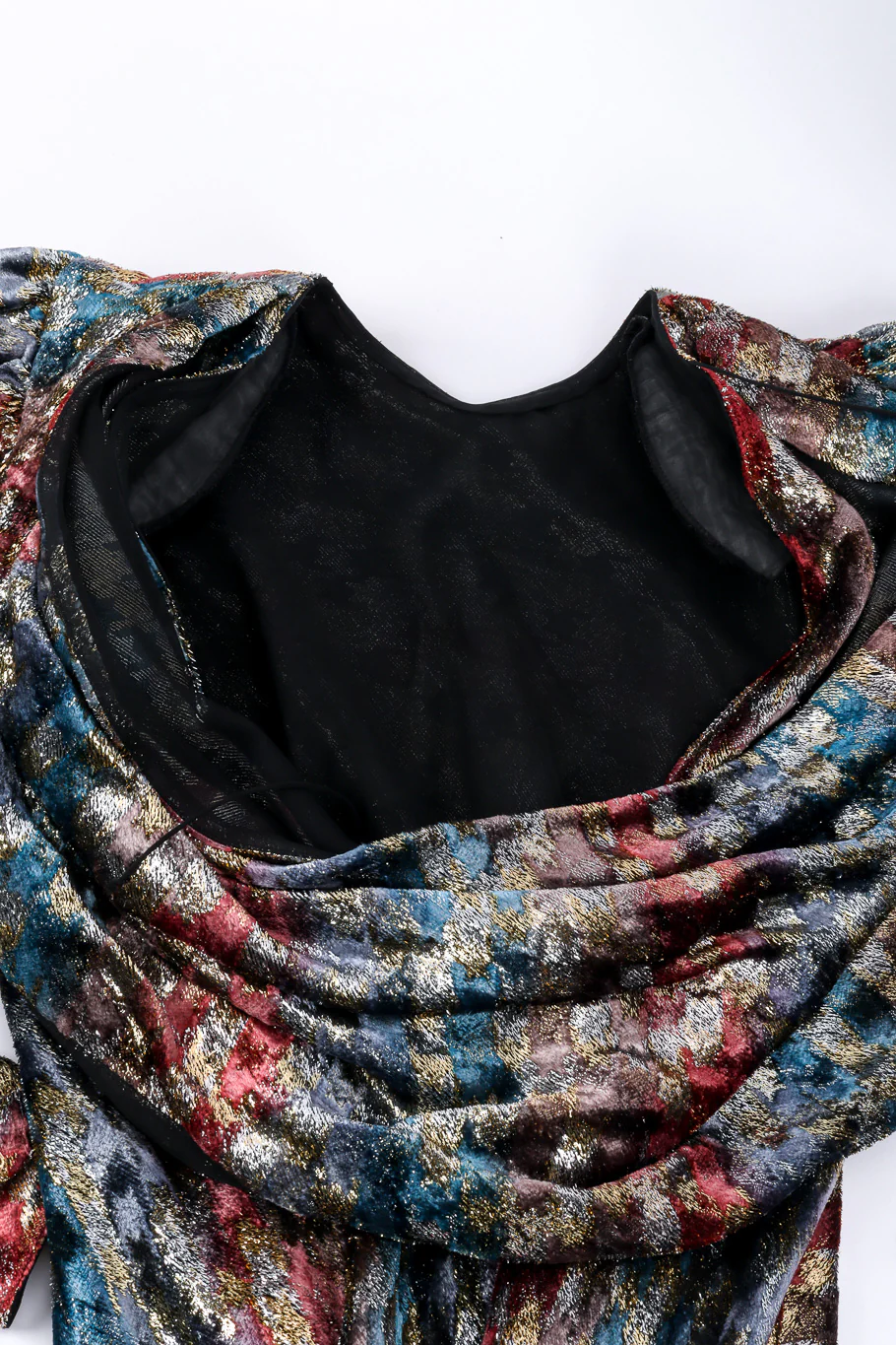 Metallic Silk Velvet Dress - Image 7