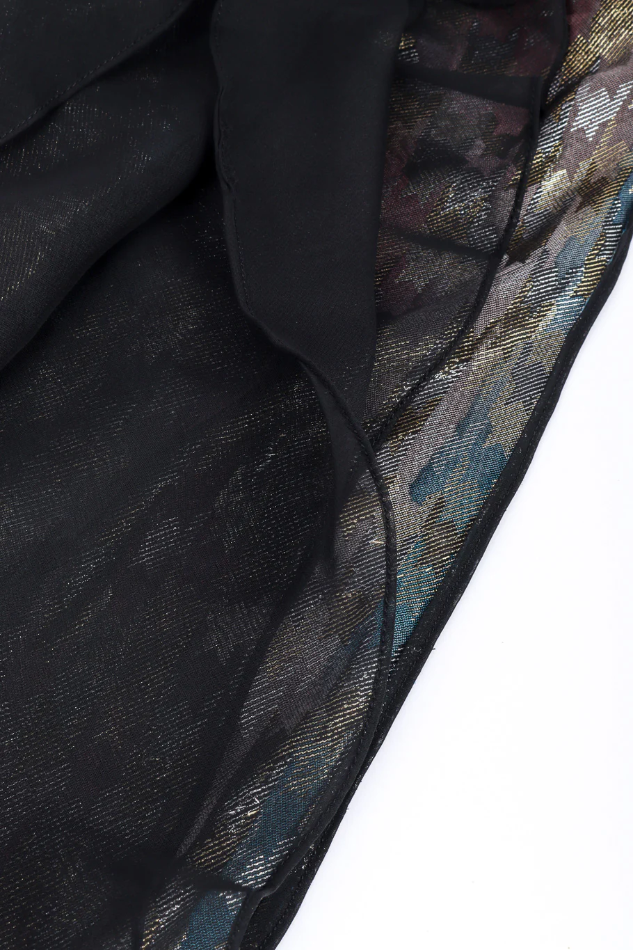 Metallic Silk Velvet Dress - Image 9