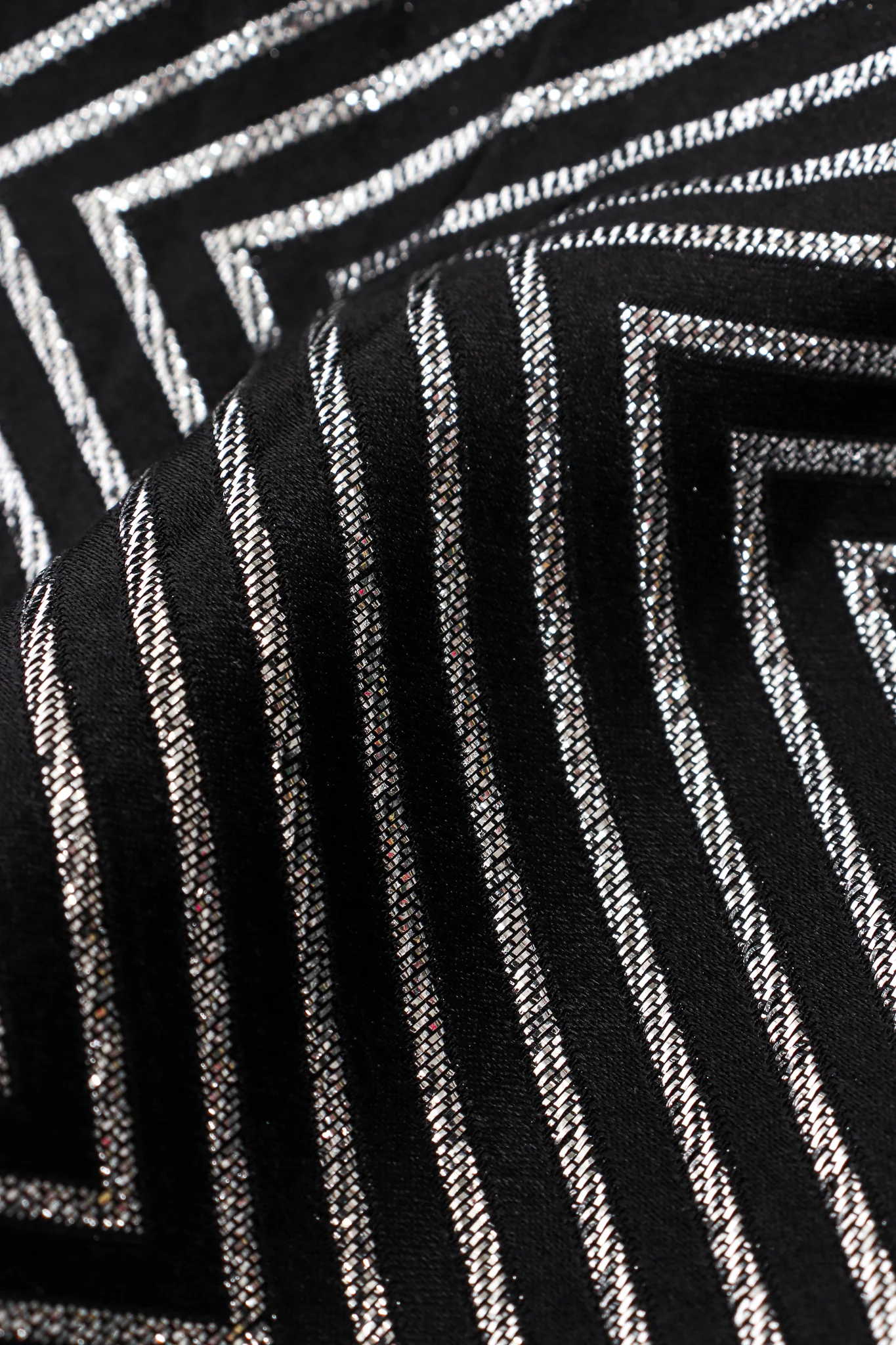 Asymmetric Silver Stripe Shawl Dress - Image 14