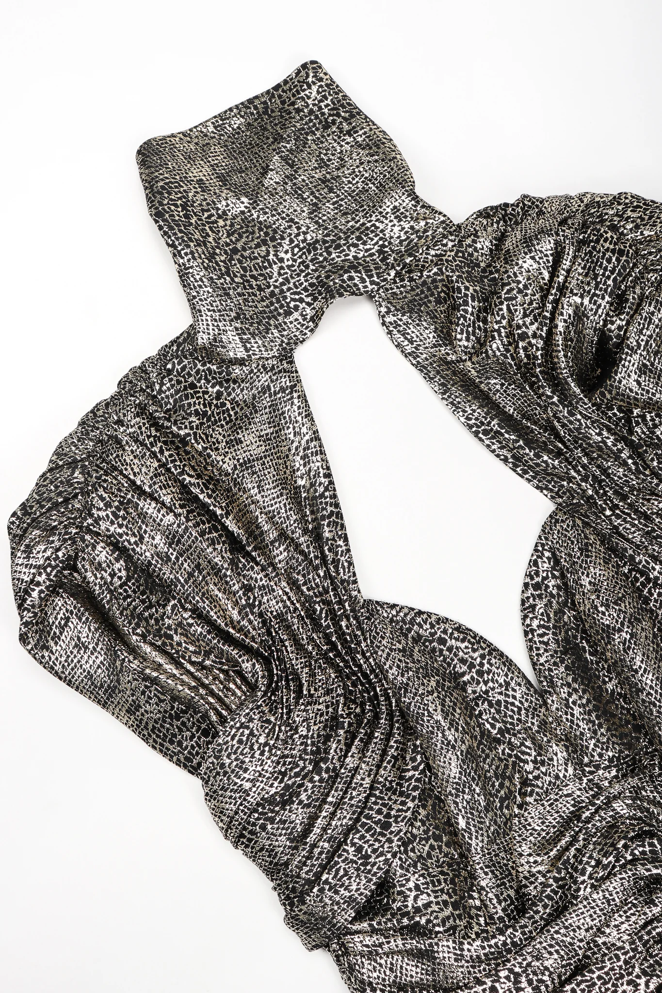 Metallic Snake Lamé Choker Dress - Image 5