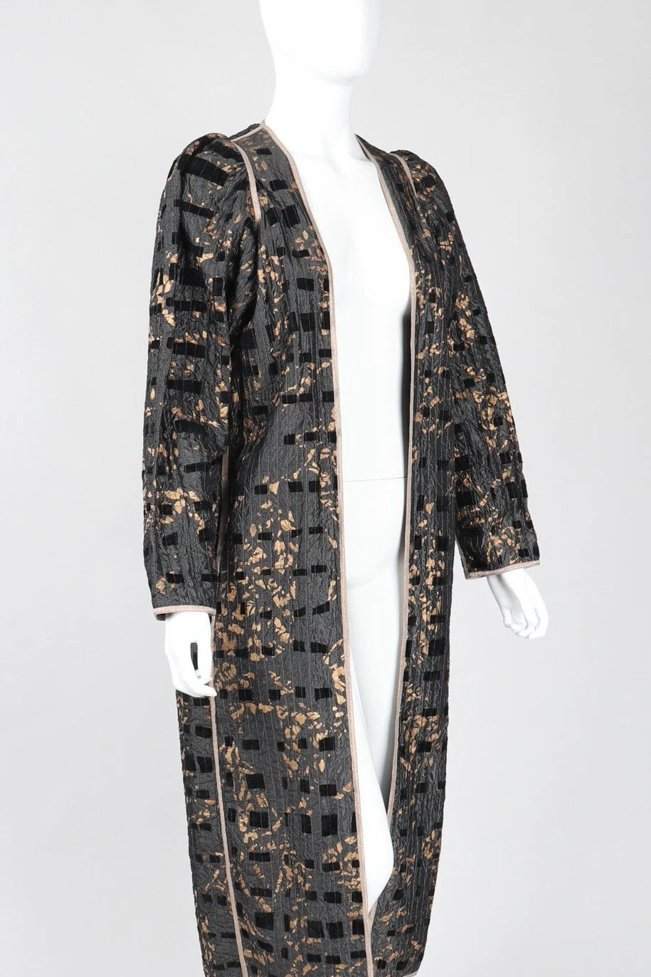 Metallic Splatter Quilted Duster