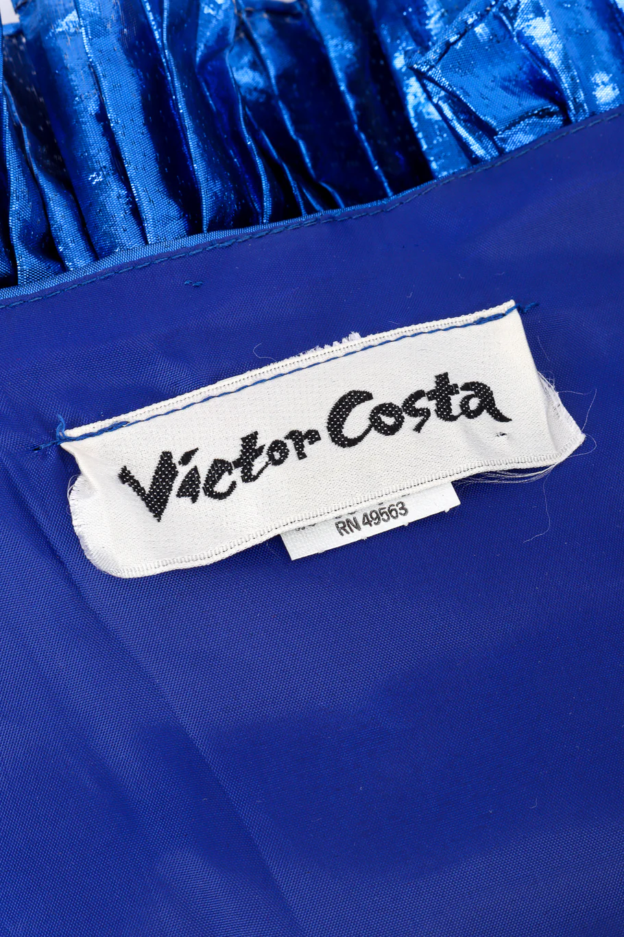 Metallic Strapless Ruffle Gown - Image 9