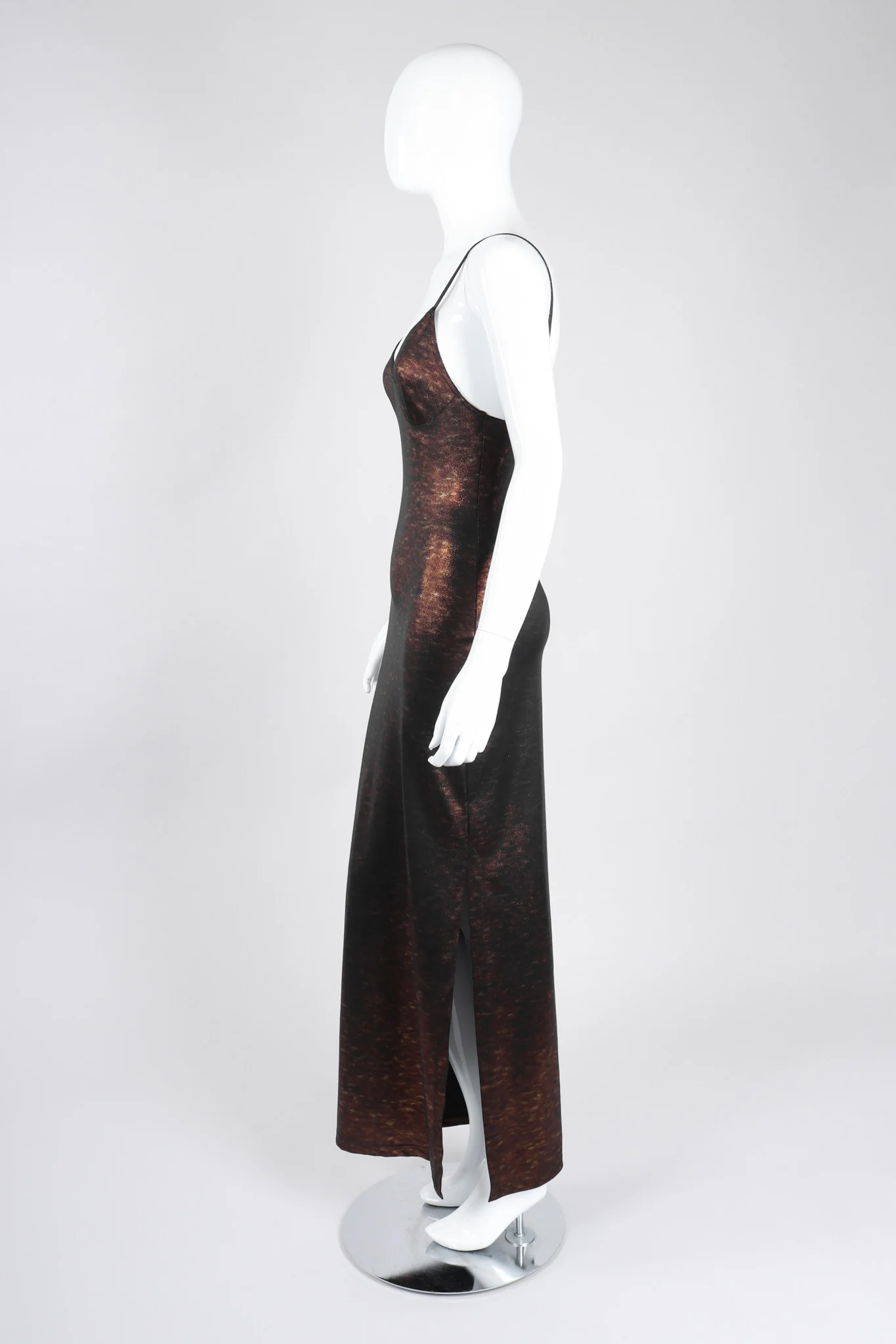 Metallic Stretch Slip Dress - Image 5