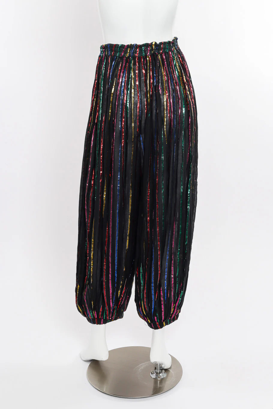 Metallic Stripe Balloon Pants - Image 3
