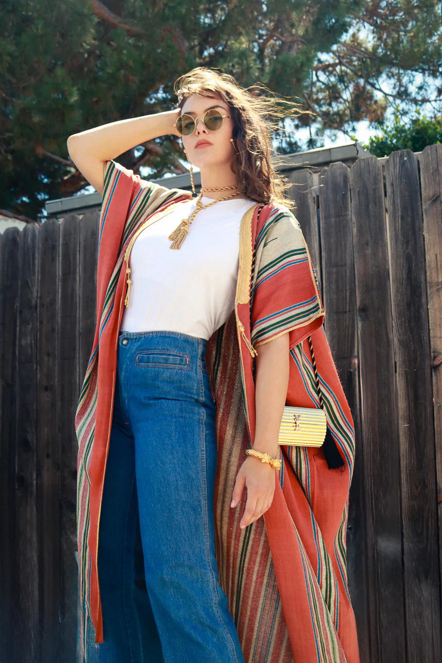 Metallic Stripe Caftan - Image 2