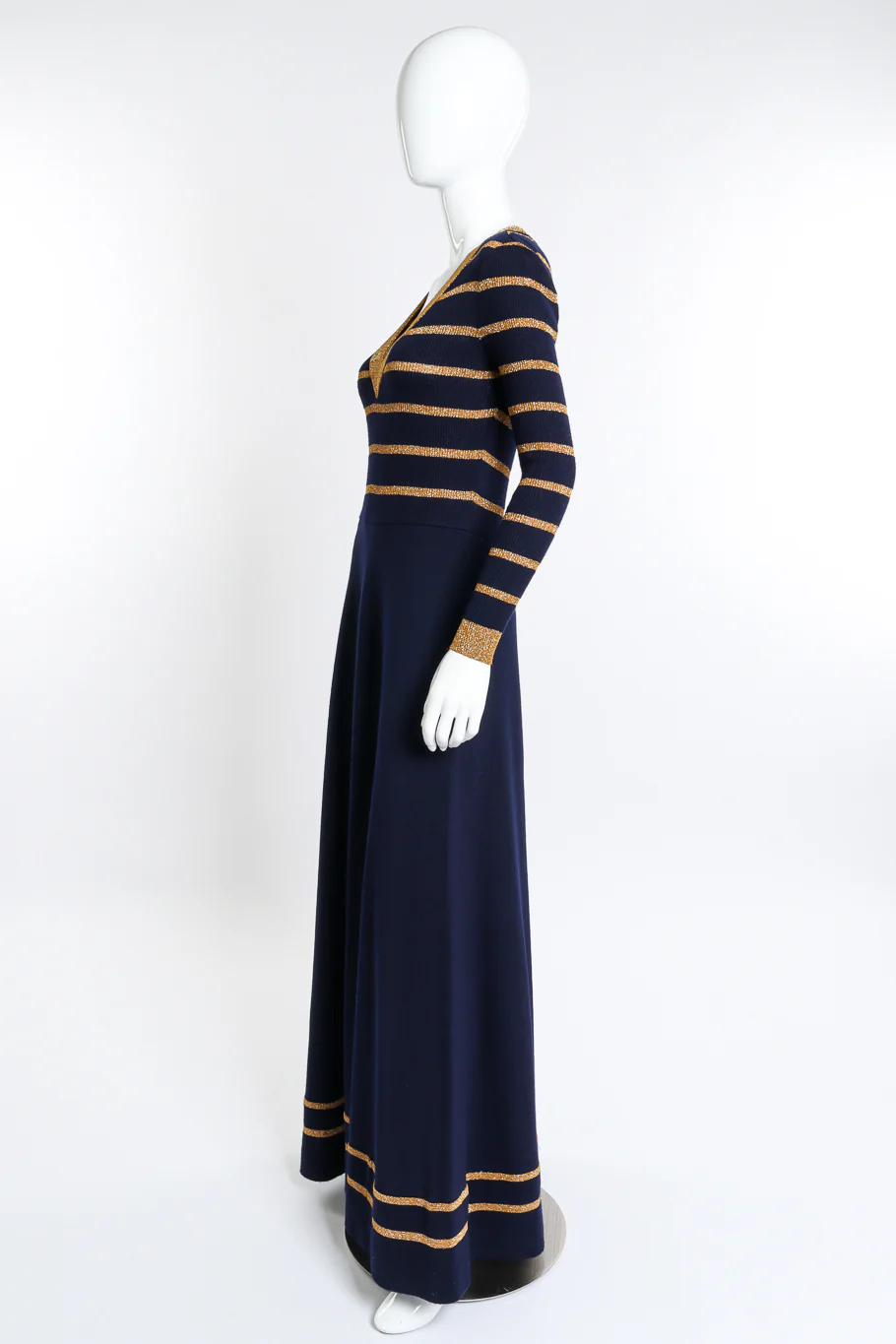 Metallic Stripe Knit Dress - Image 2