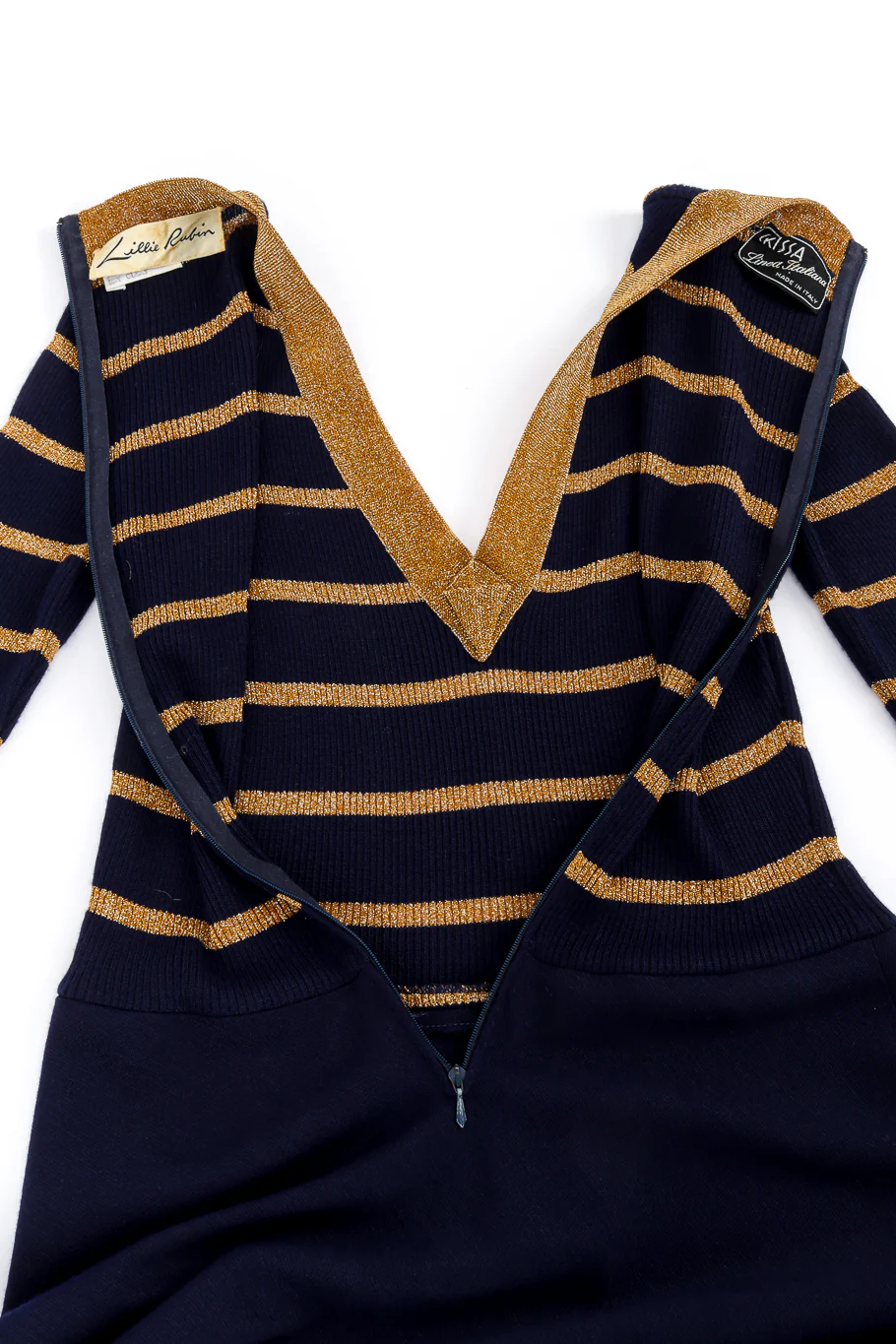 Metallic Stripe Knit Dress - Image 7