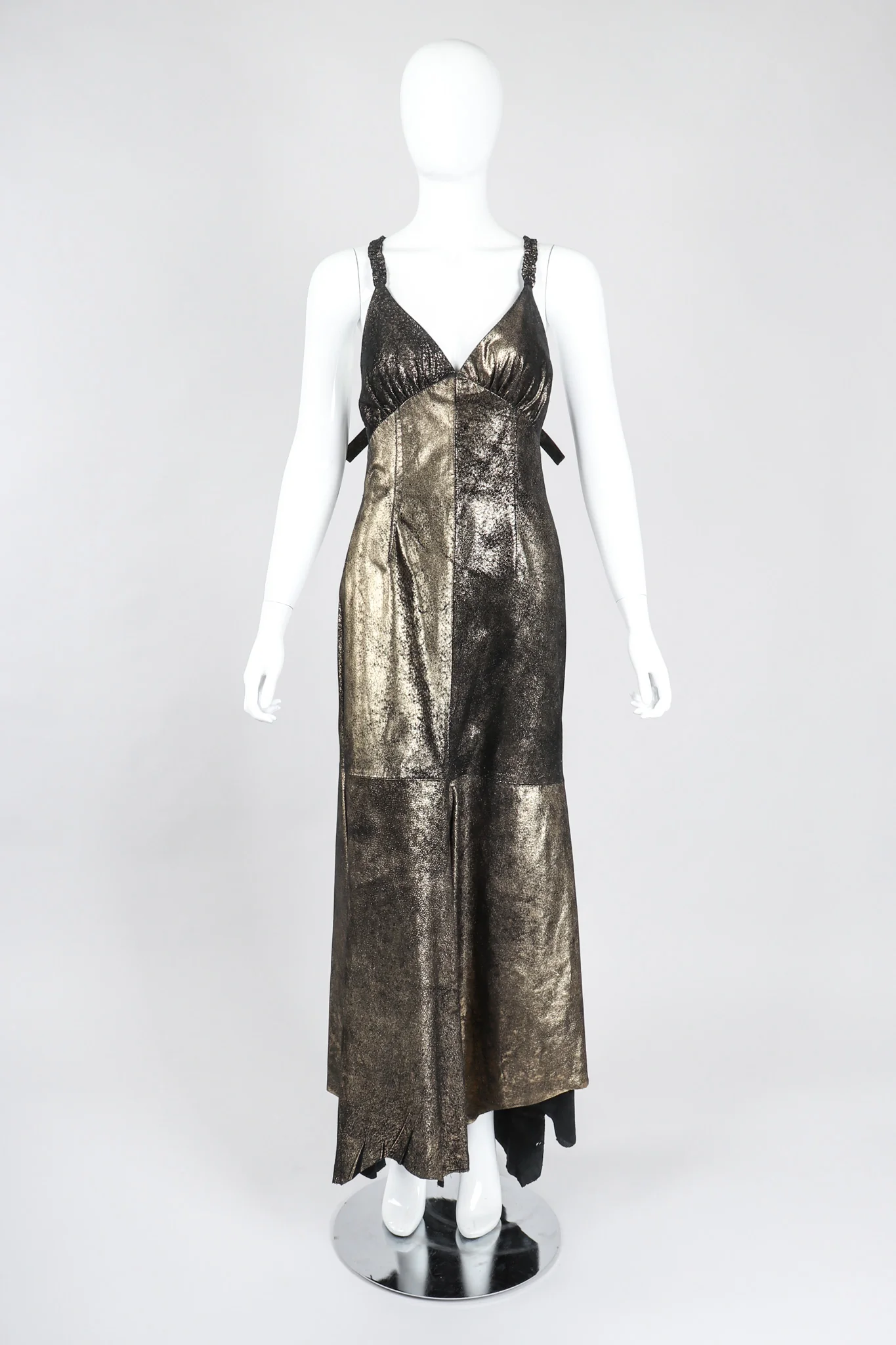 Metallic Suede Crossback Dress - Image 2