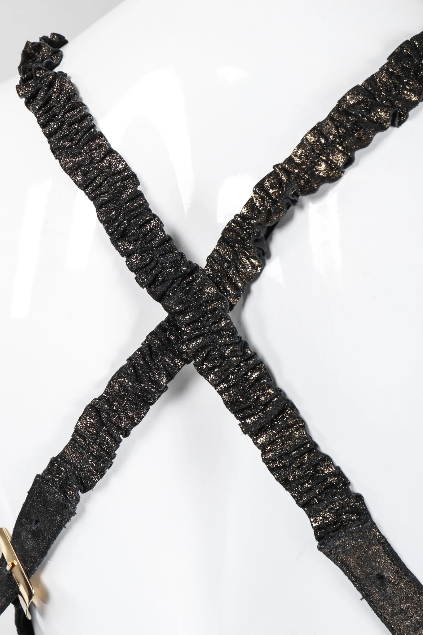 Metallic Suede Crossback Dress - Image 7