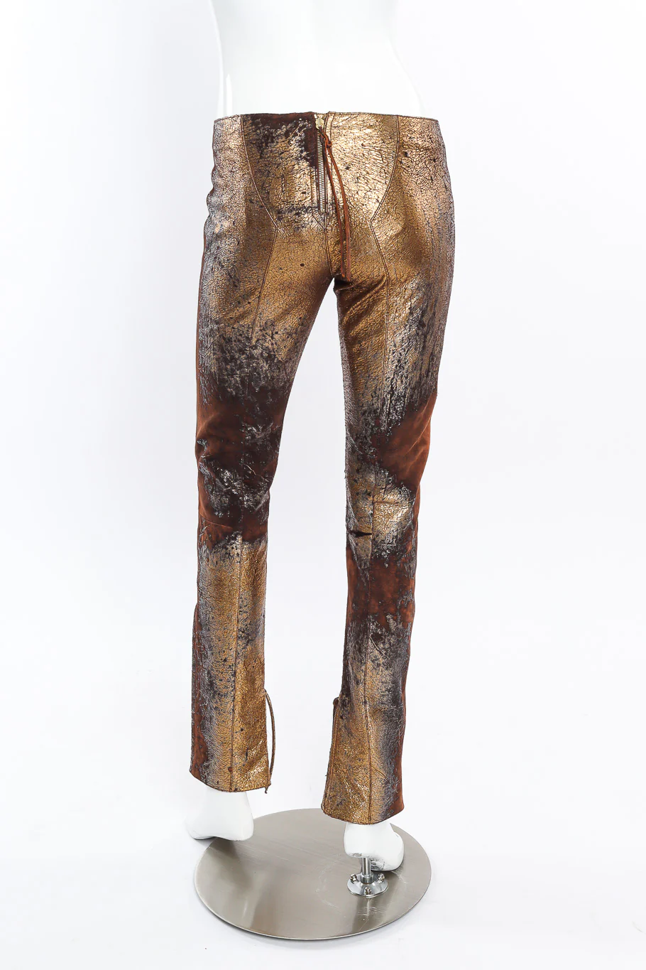Metallic Suede Leather Pant - Image 3